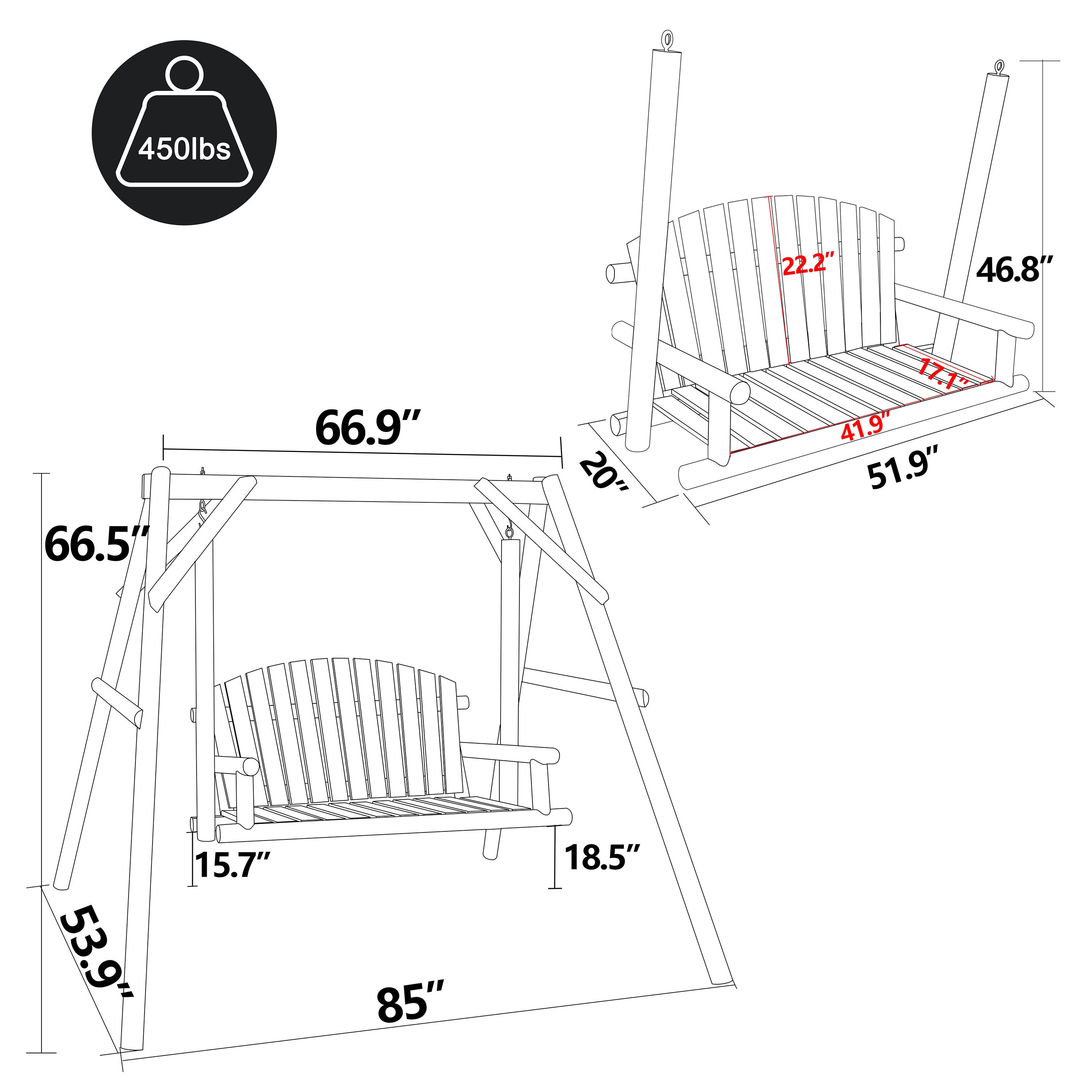 VEIKOUS PG0210-03NW-19 Swing-Gliders - View #2