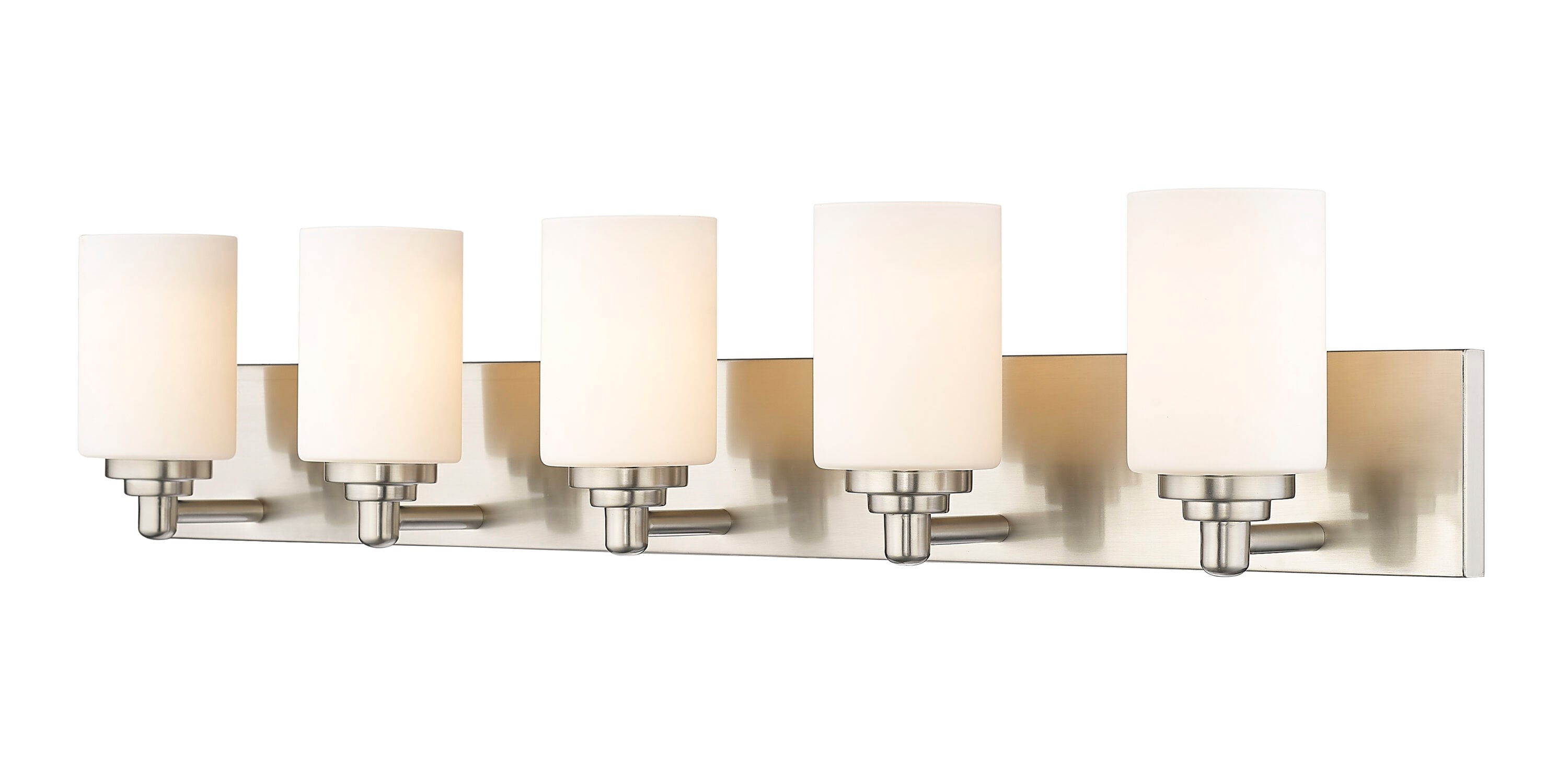 Z-Lite 485-5V-BN Soledad 38.75-in 5 -Light Brushed Nickel Transitional Vanity light