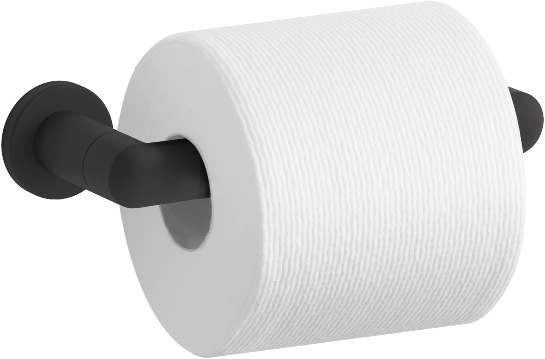 KOHLER Kumin Matte Black Wall Mount Pivot Toilet Paper Holder in the Toilet  Paper Holders department at
