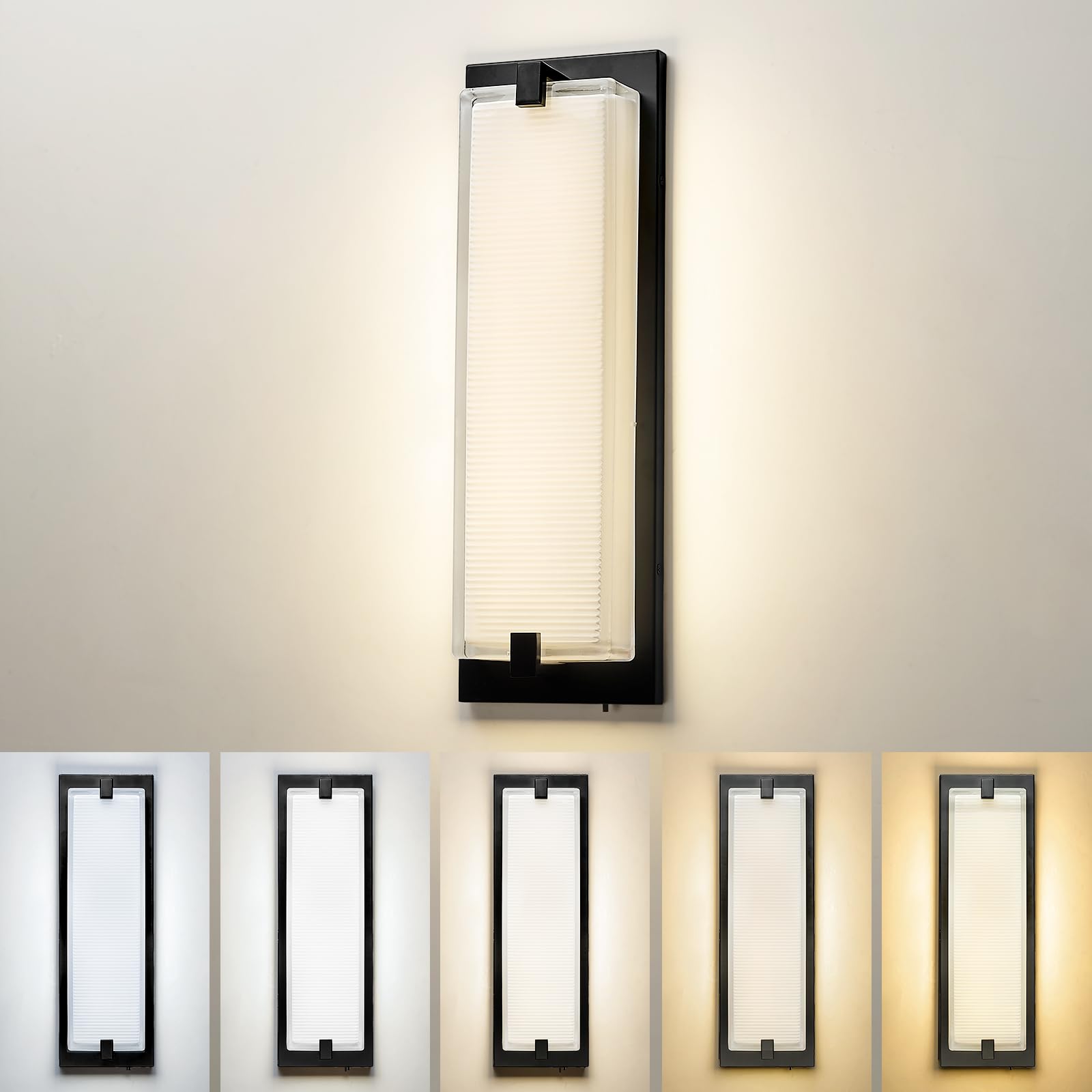 LTMATE LSZTH100BM-LED BK JAZAVA 6-in 1 -Light Black Integrated LED Modern/contemporary Vanity light