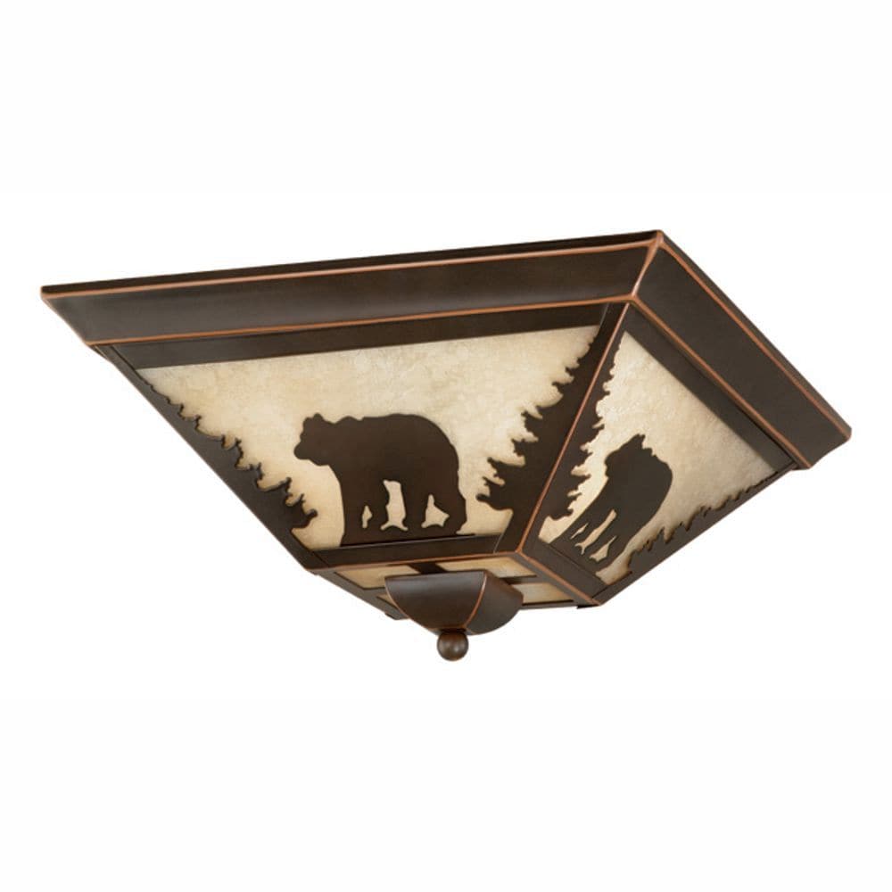 Cascadia CC55714BBZ Bozeman 3 -Light 14-in Oil rubbed Bronze Indoor/Outdoor Flush Mount Light