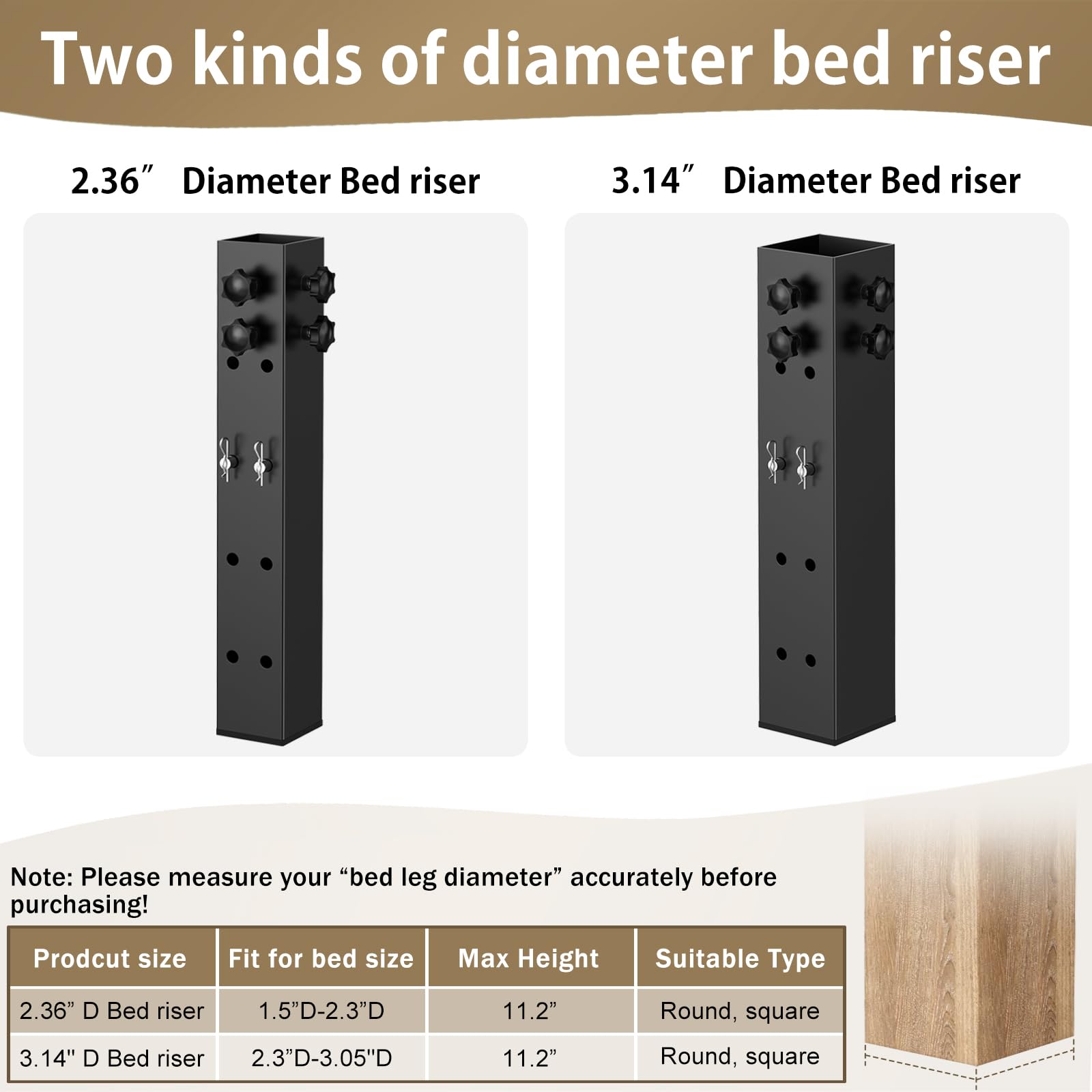 Yichuhaoxi LYI0805Y299 Bed-Risers - View #2