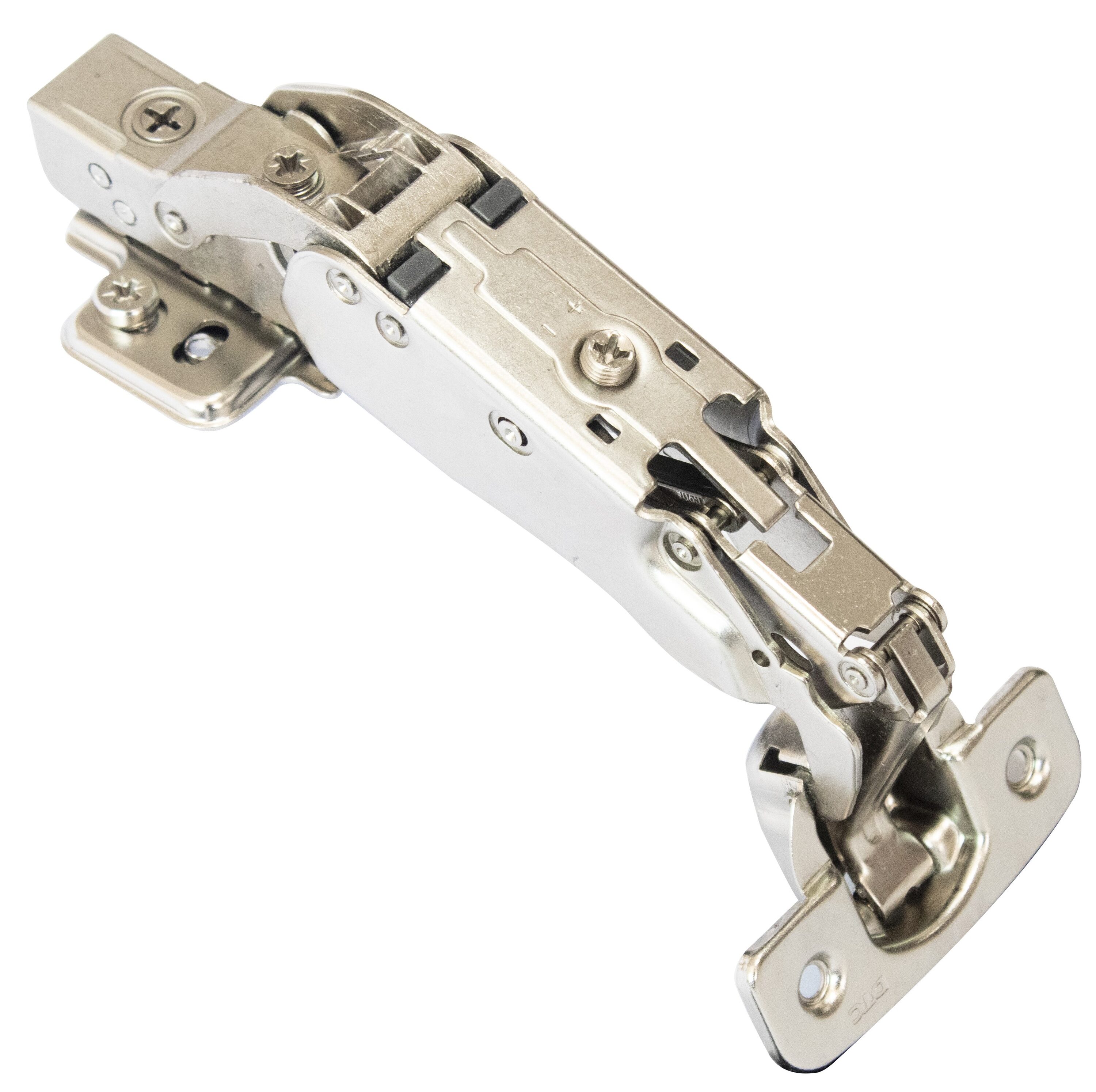 RELIABILT C81A805FAB+81T00TQA 160-Degree Full Overlay Concealed Concealed Soft Close Nickel plated Cabinet Hinge , 1 Pairs ( 2 -Pieces)