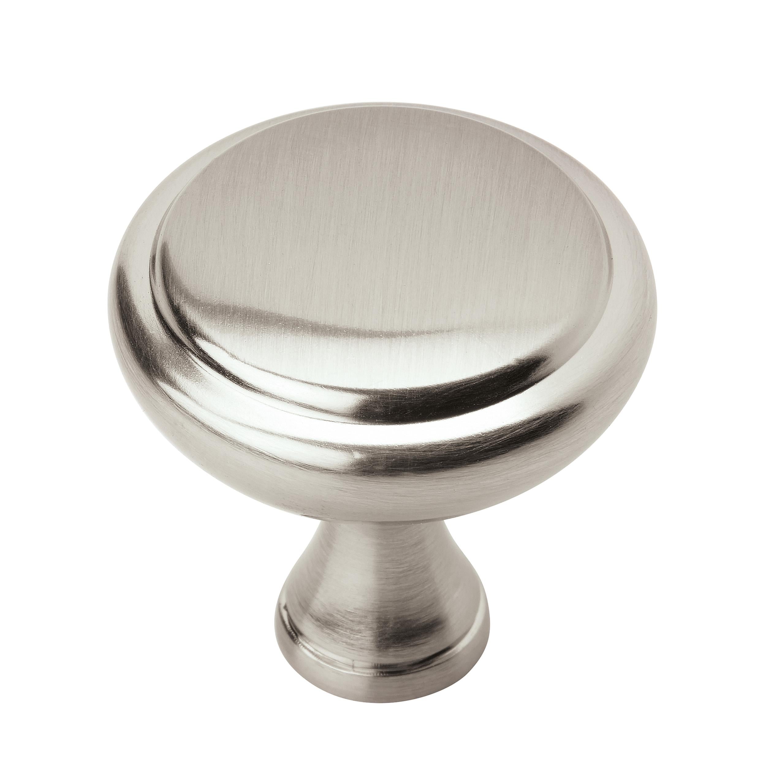 Amerock 10VMP37340G10 Arden 1-1/4-in Satin Nickel Round Traditional Cabinet Knob 10 -Pack