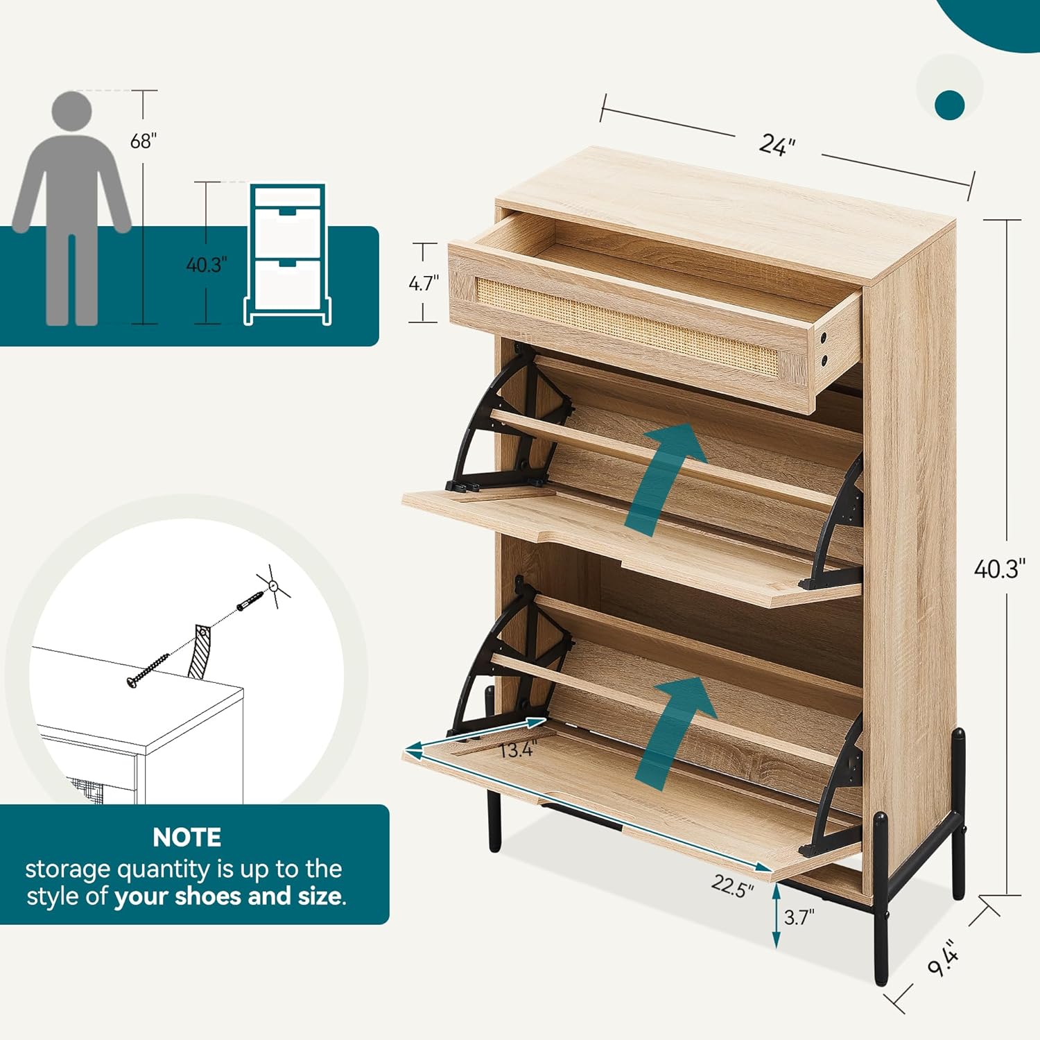 Qeetex MIE-PHO-0Y1UZAQS Shoe-Racks - View #2
