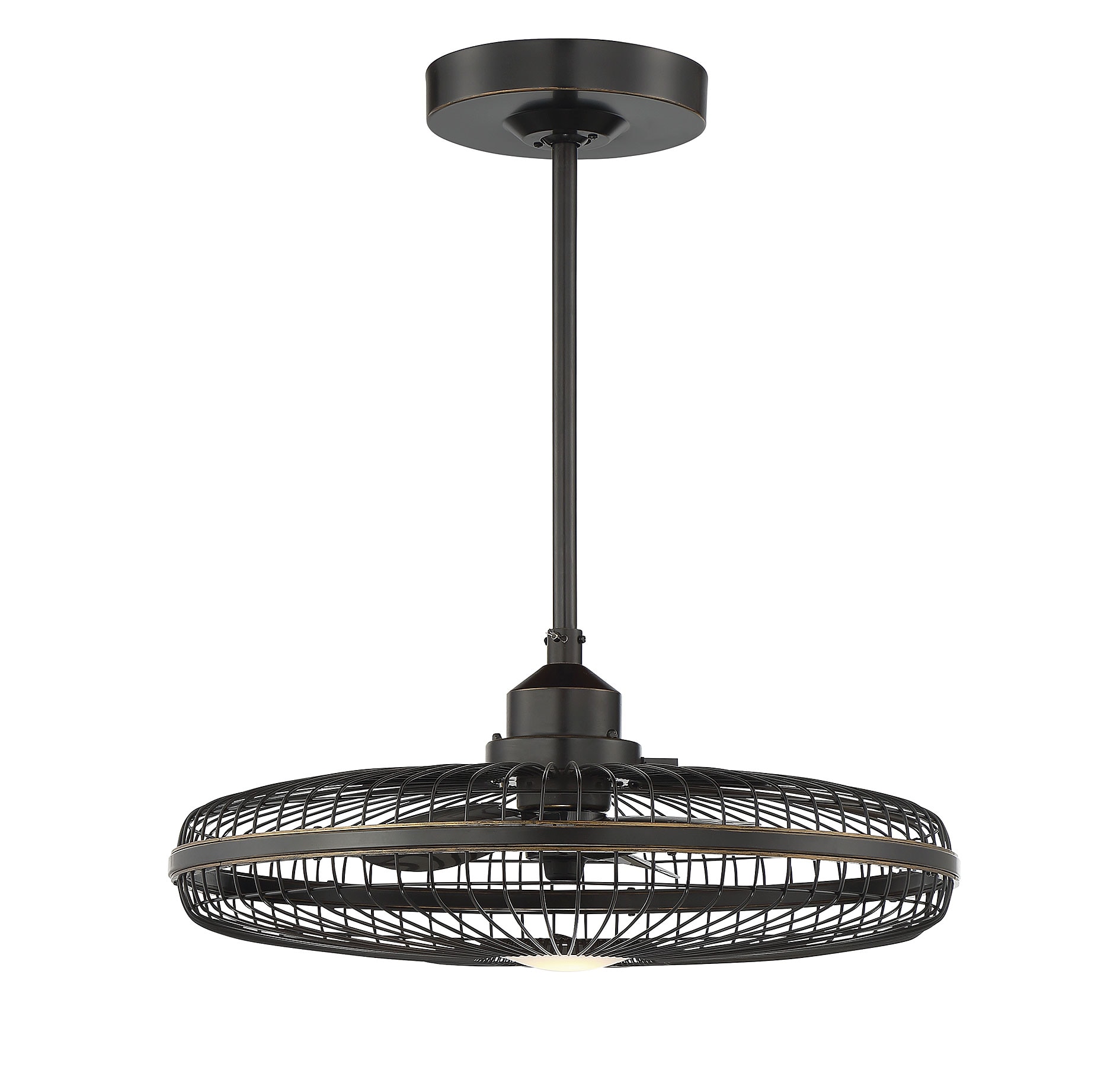 Wetherby Classic Bronze Industrial LED Chandelier Fan with Remote