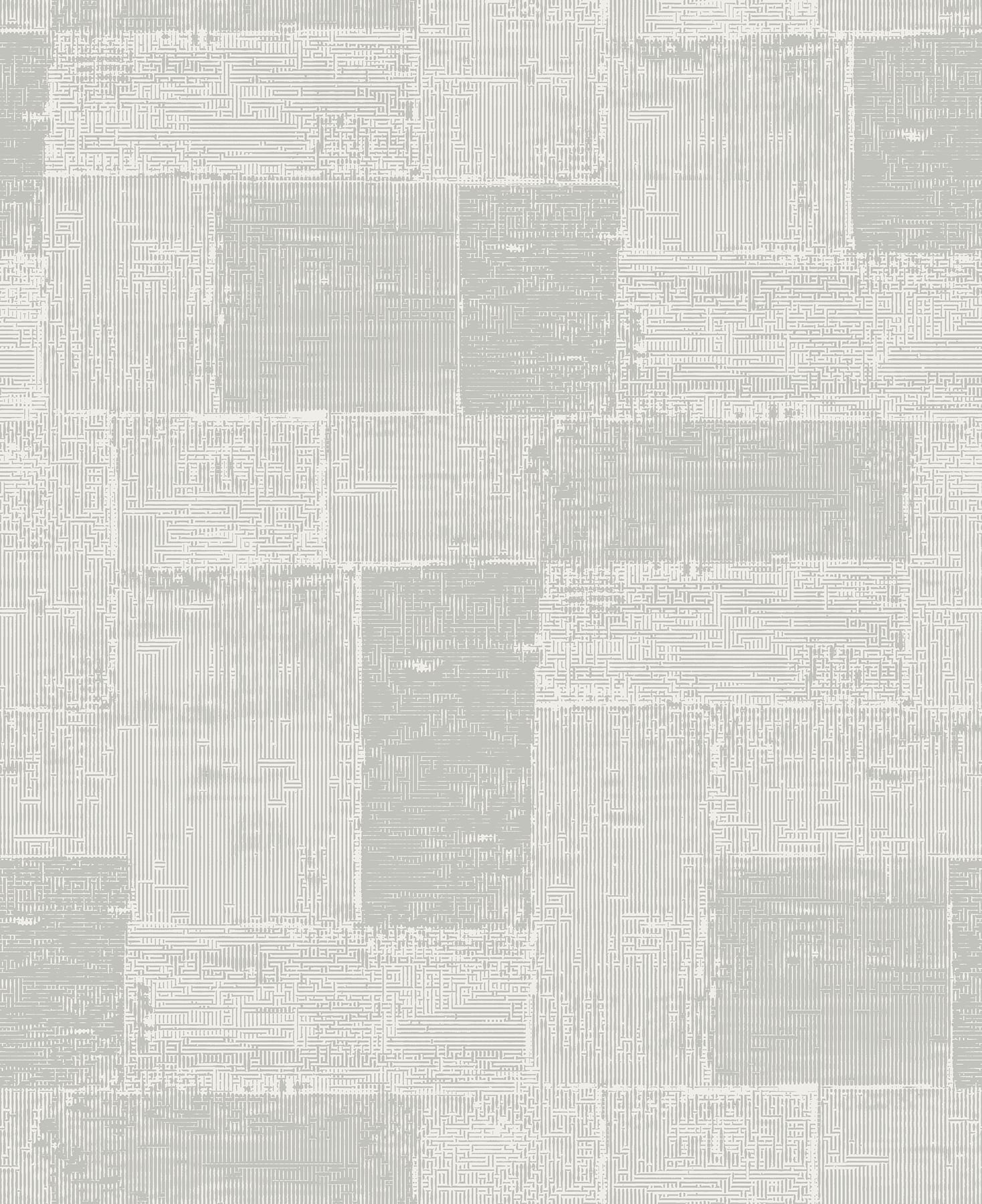 A-Street Prints 2908-87114 Alchemy 57.8-Sq. Feet Silver Non-woven Textured Geometric 3D Unpasted Wallpaper
