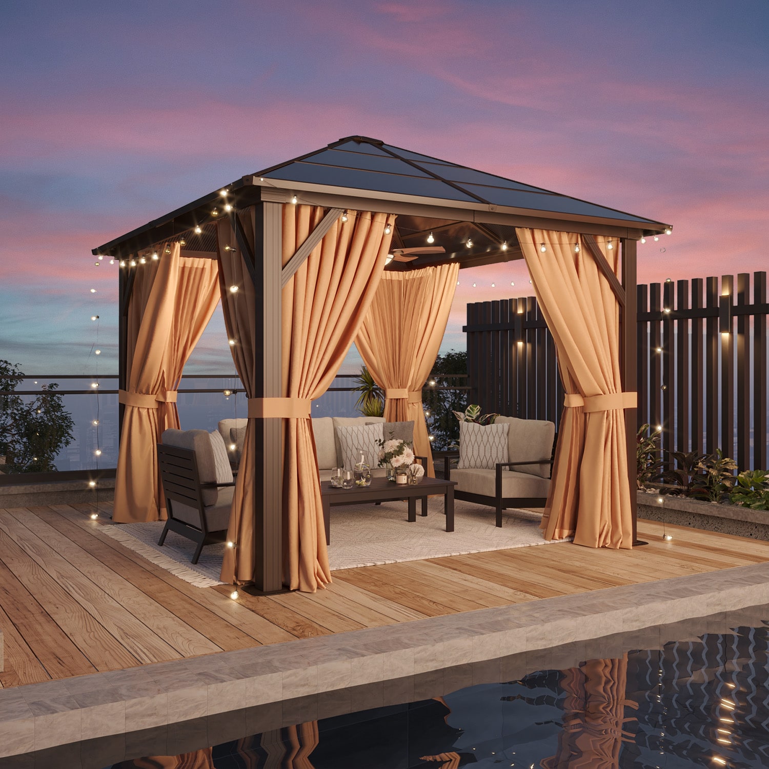 AOXUN G30021BR-1 Wood-Resin-Gazebos - View #2