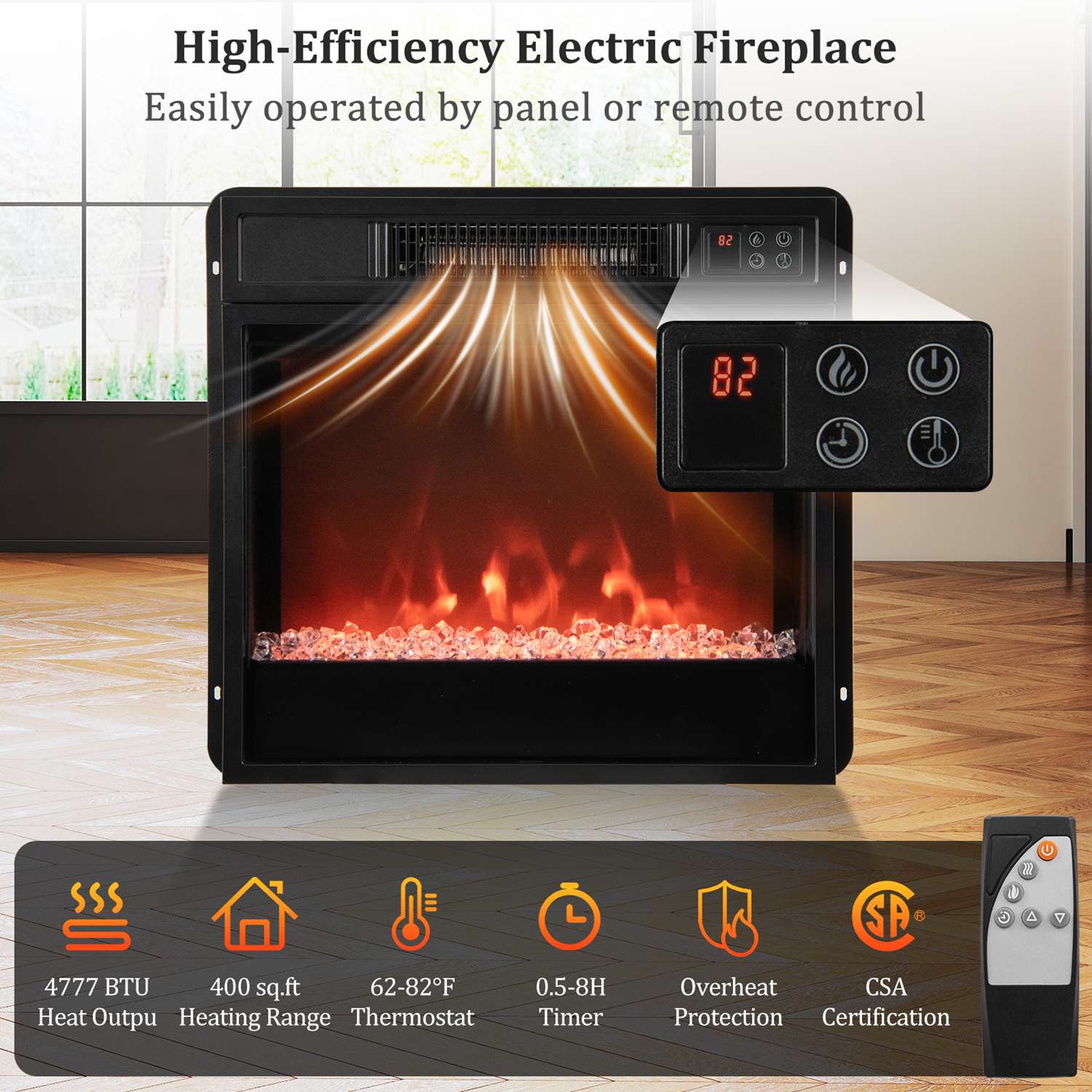 Costway CSHY002063 Electric-Fireplaces - View #6