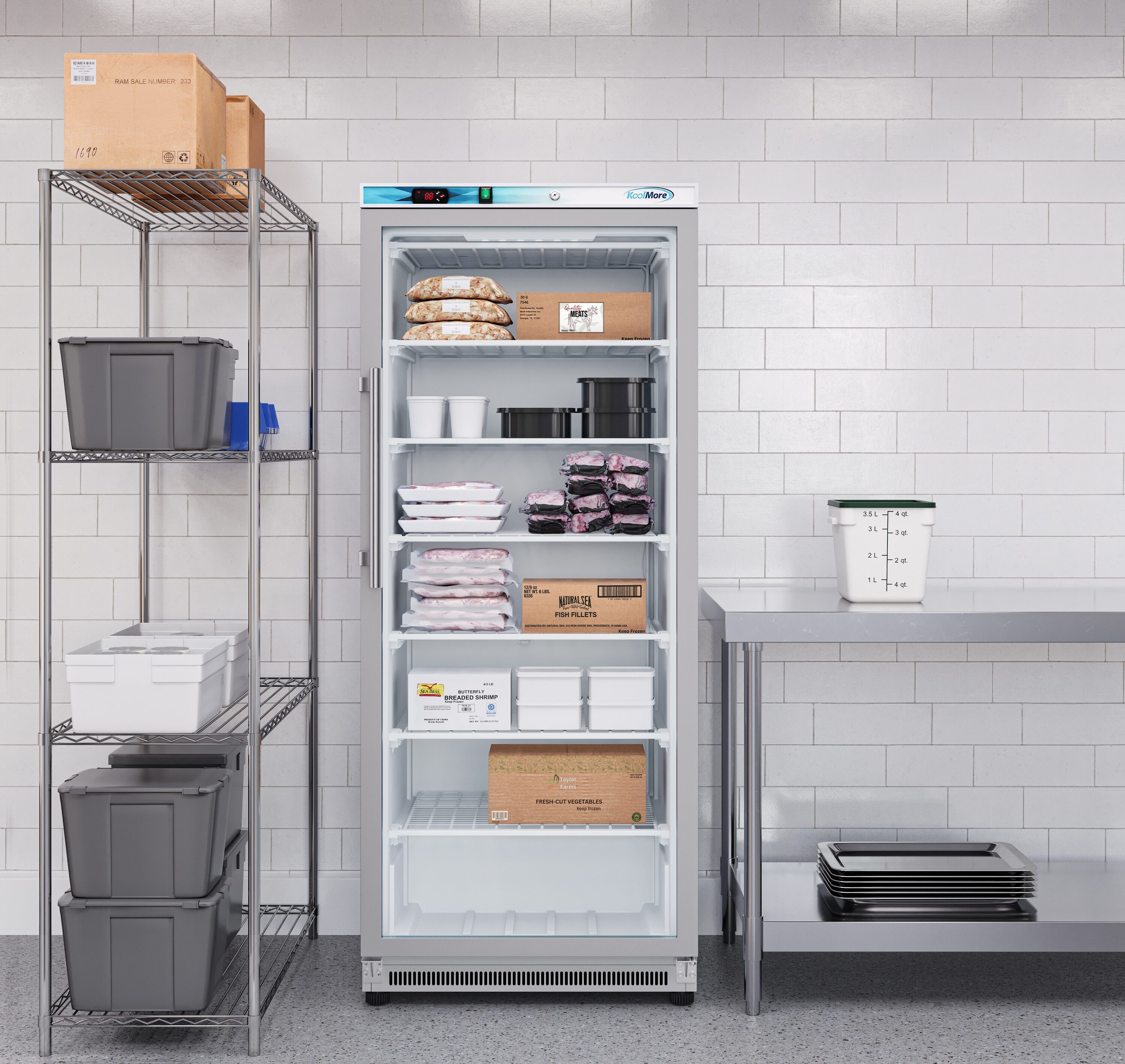 KoolMore LOW-KM-FMD20WGD Commercial-Freezers - View #2