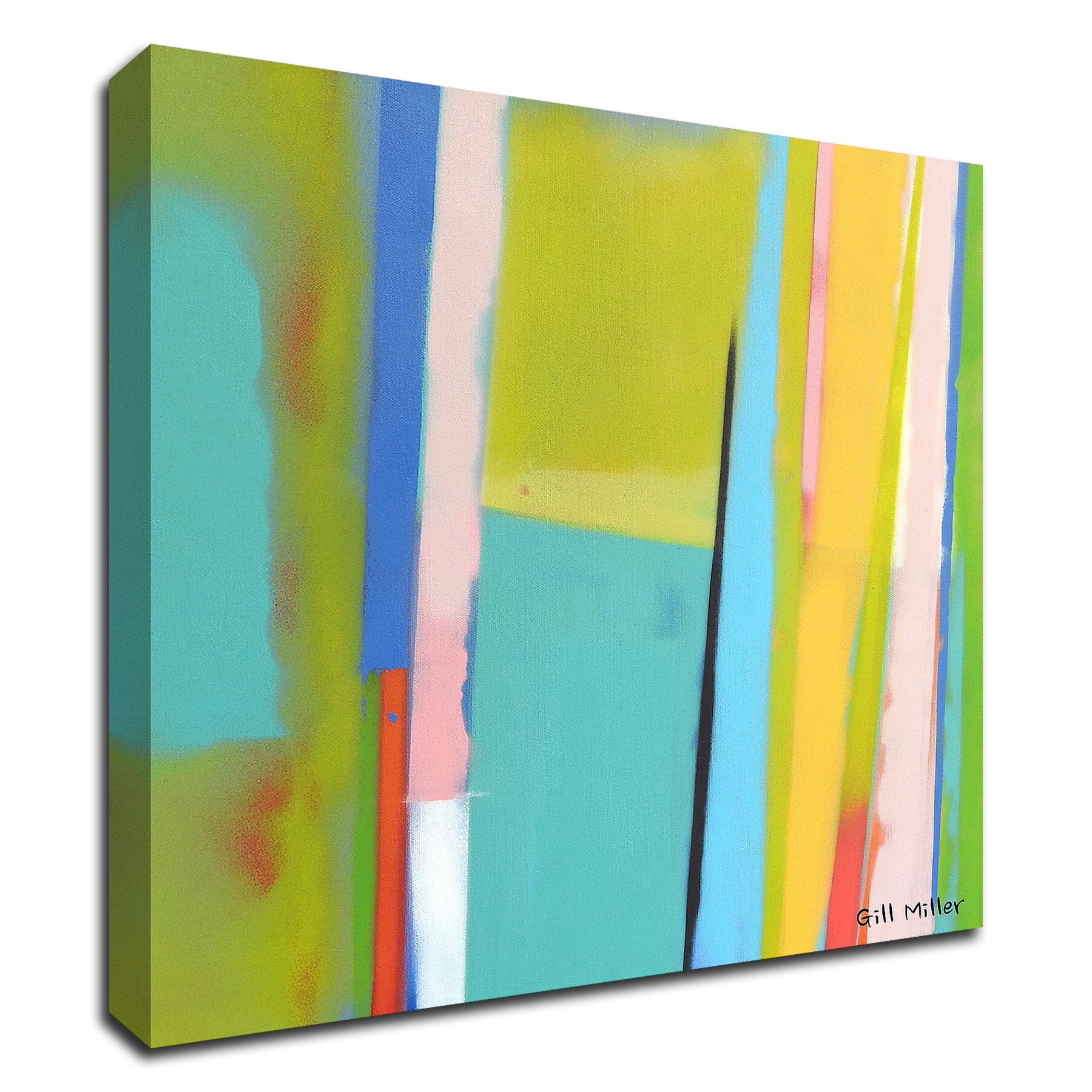 Tangletown Fine Art 8M1513DC-1414 Urban Summer 5 Gill Miller 14-in H x 14-in W Abstract Print on Canvas