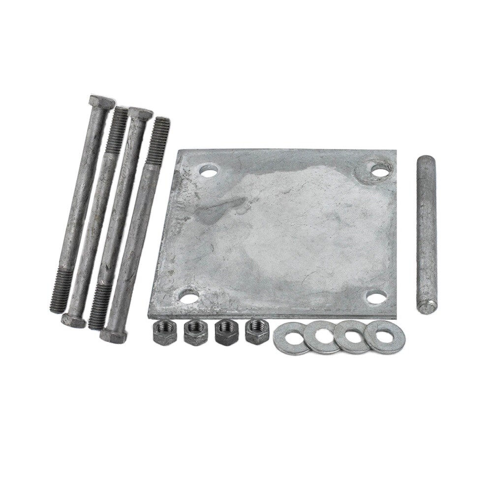 TITAN BUILDING PRODUCTS 5.5-in x 5.5-in Post anchoring accessories Hot Zinc Galvanized Steel Post Connector
