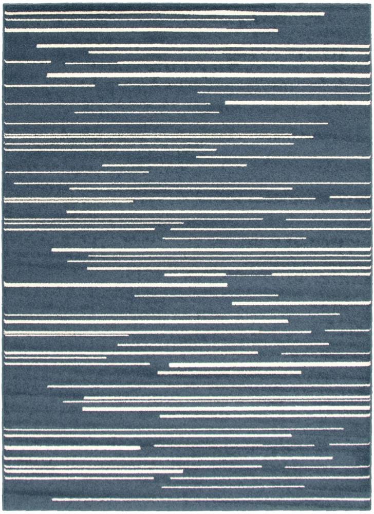 ECARPETGALLERY 315463 Fika 8 x 10 (ft) Loomed Polypropylene Petrol Cream Rectangular Indoor Bohemian/Eclectic Area rug
