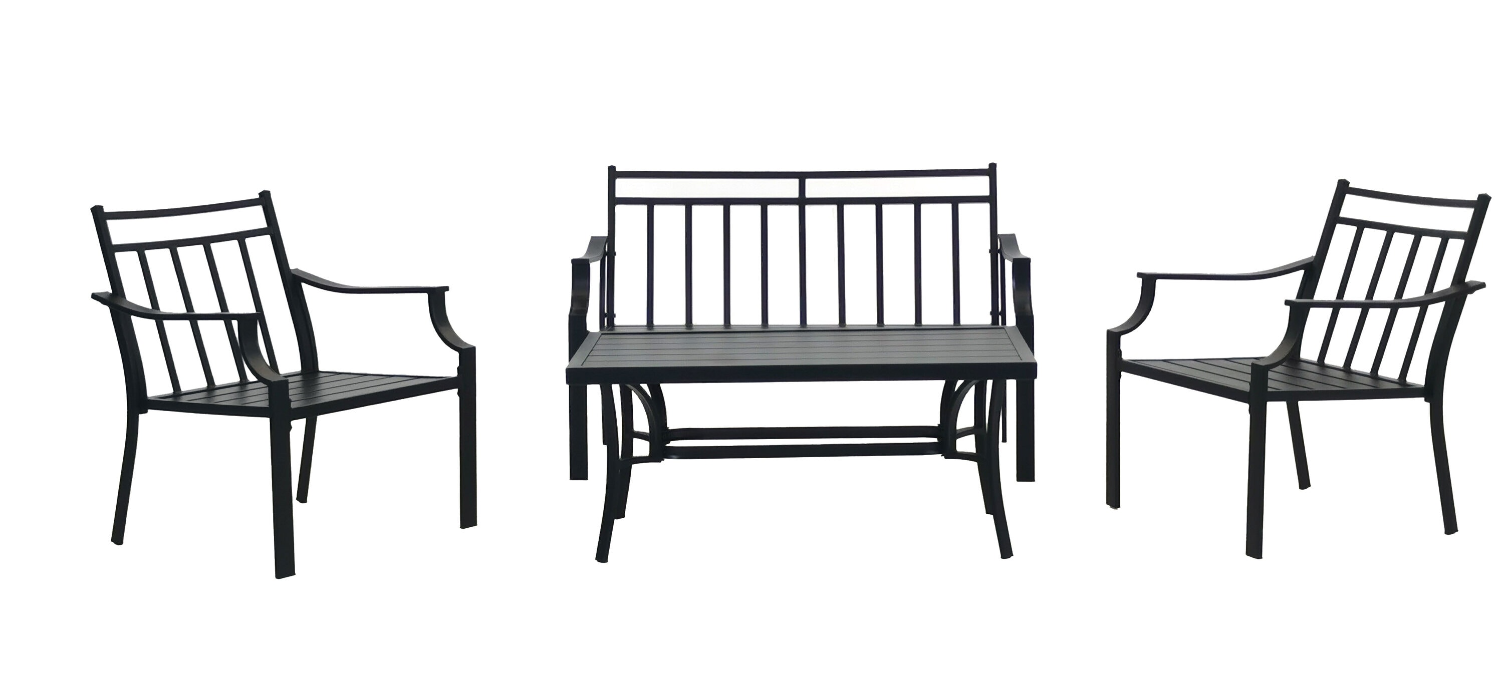 Style Selections SH25S0030E Ashton 4 -Piece Patio Conversation Set