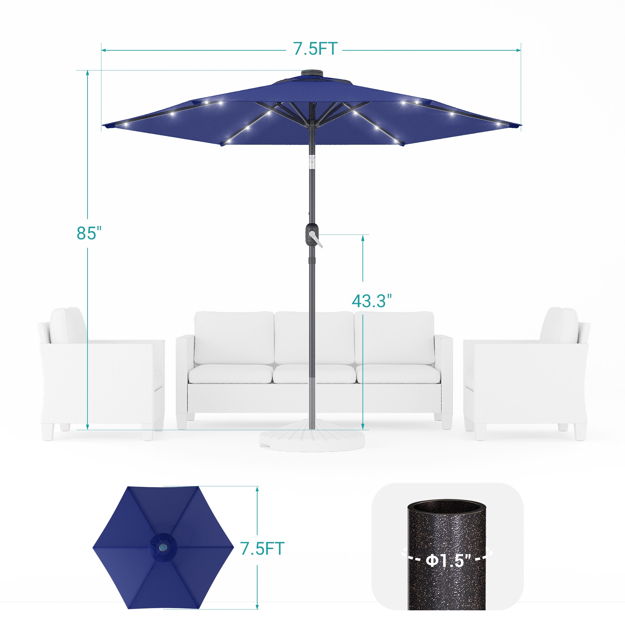 ACEGOSES LW-LED75NY Umbrellas-2 - View #2