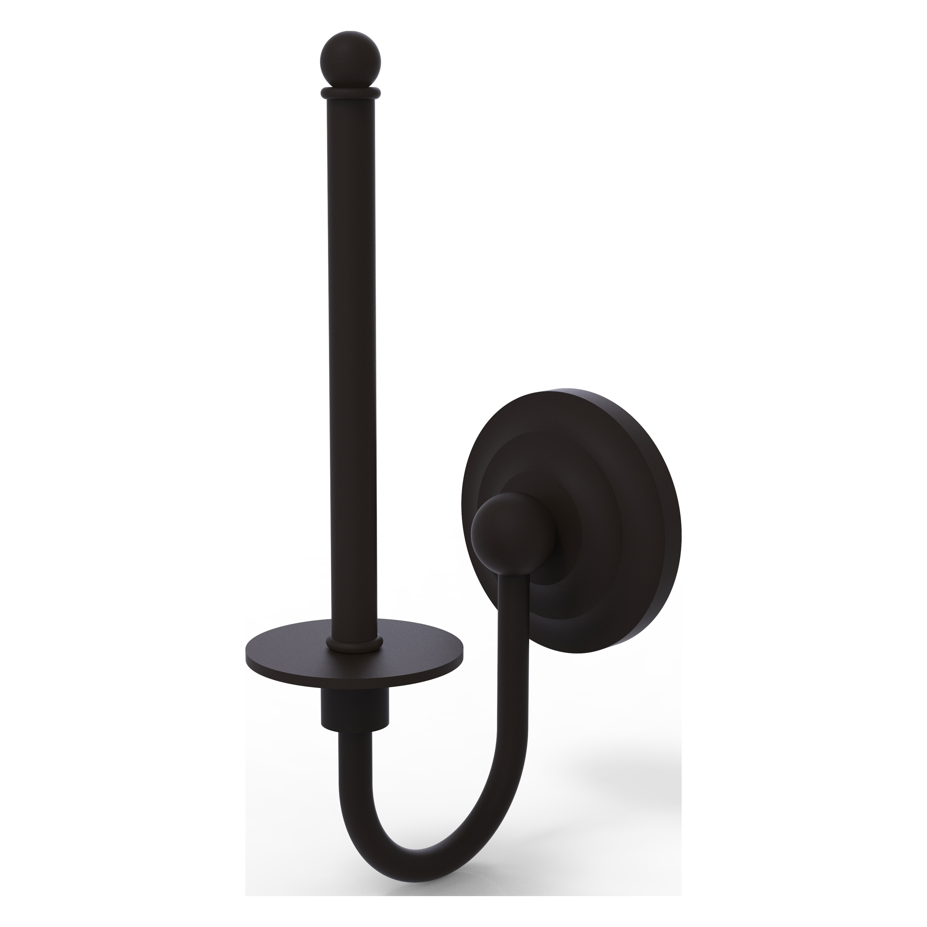 Allied Brass QN-24U-ORB Que New Oil-rubbed Bronze Wall mount Single post Toilet Paper Holder 1 -Rolls with Storage