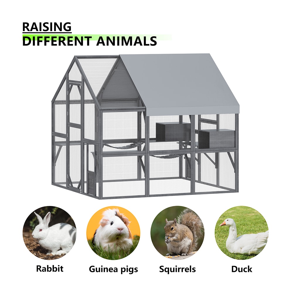 Homsee C-KF150158-03-AB Chicken-Coops-Rabbit-Hutches - View #7