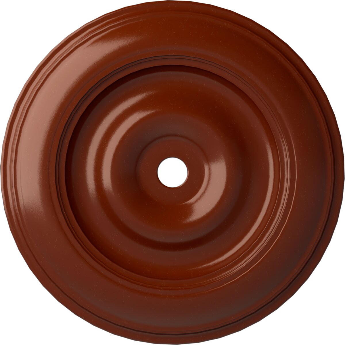 Ekena Millwork CM44CLFIF Classic 44.5-in W x 44.5-in L Painted Firebrick Polyurethane Whole Ceiling Medallion