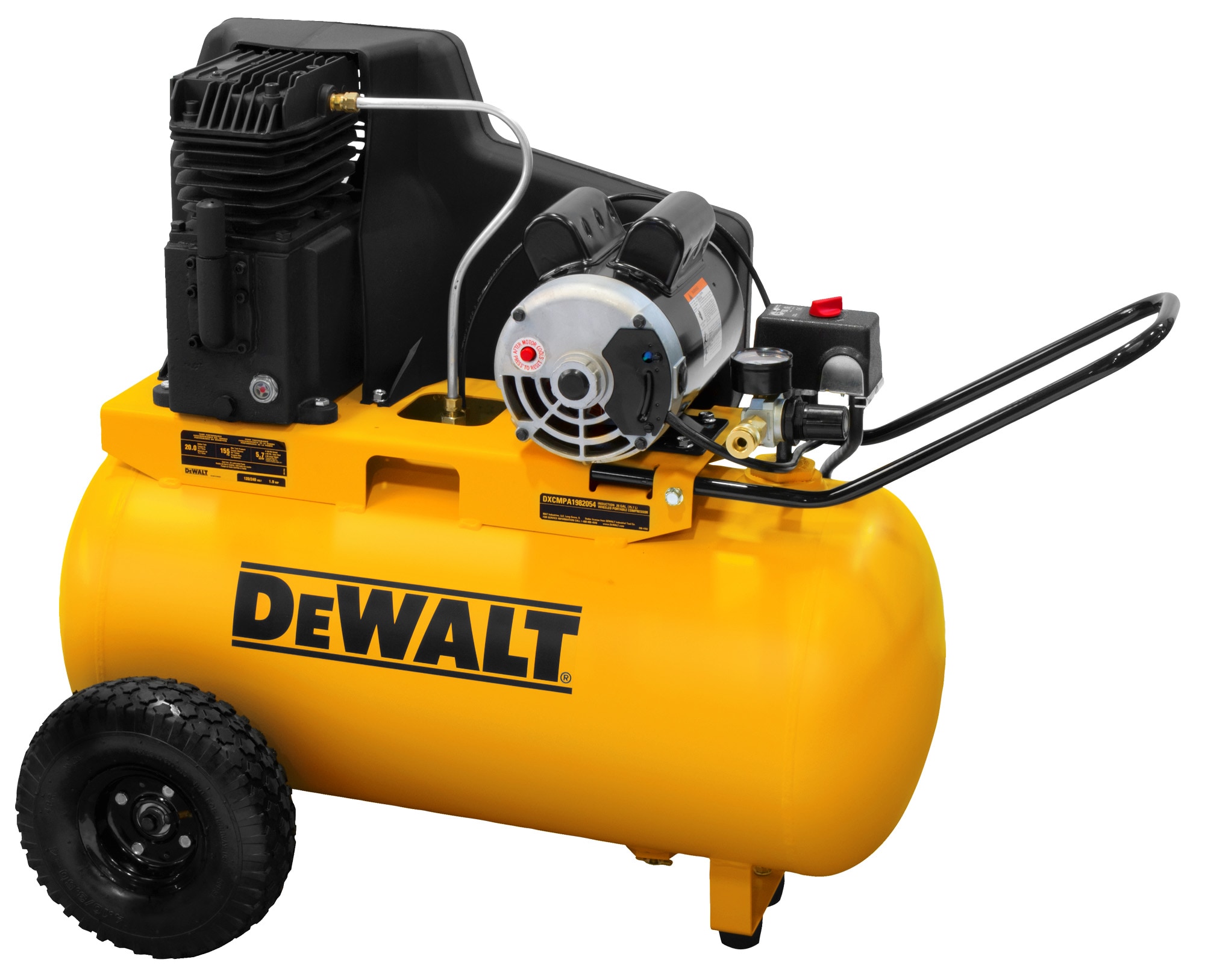 Onzeker eetpatroon Lastig DEWALT 20-Gallon Single Stage Portable Corded Electric Horizontal Air  Compressor at Lowes.com