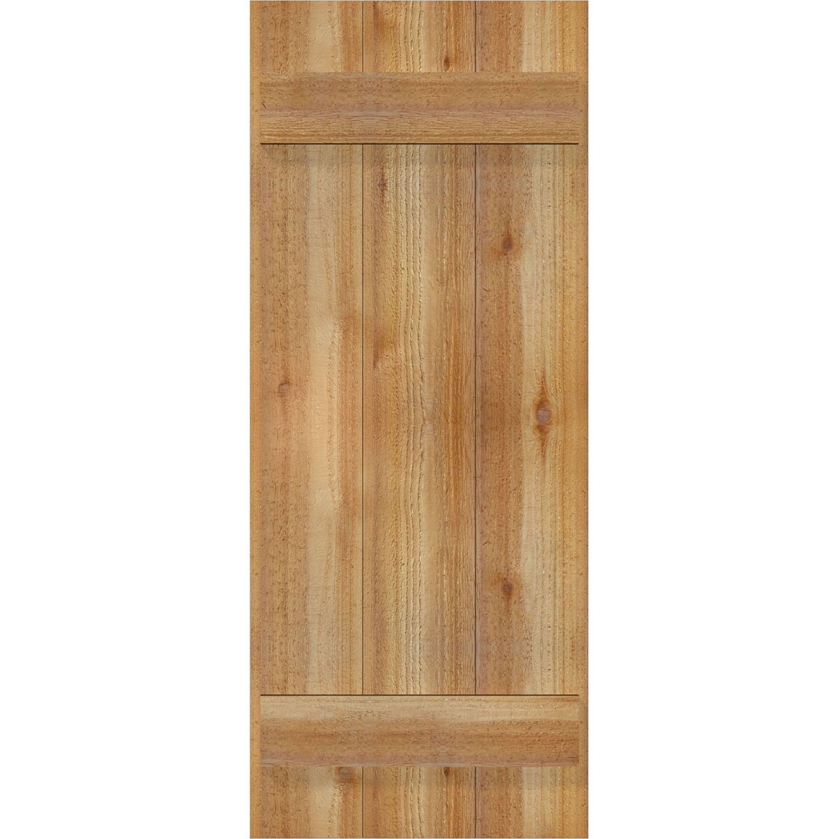 Ekena Millwork RBJ06S16X040RWR 16.125-in W x 40-in H Unfinished Paintable/Stainable Board and batten Wood Exterior Shutters ( 2 -Pack )