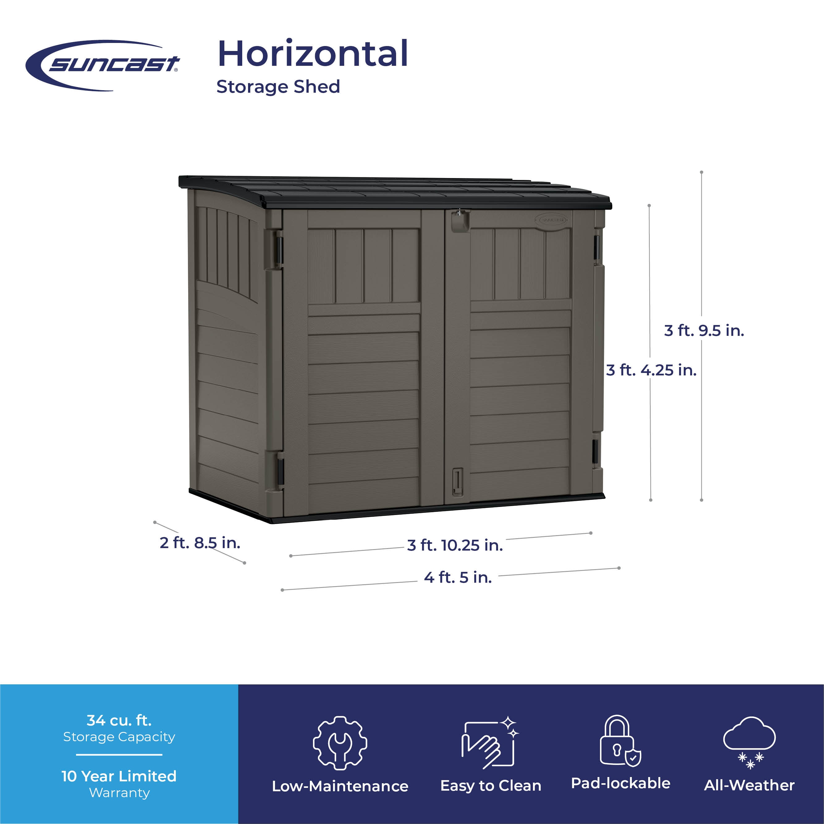 Suncast BMS2500SB Vinyl-Resin-Storage-Buildings - View #4