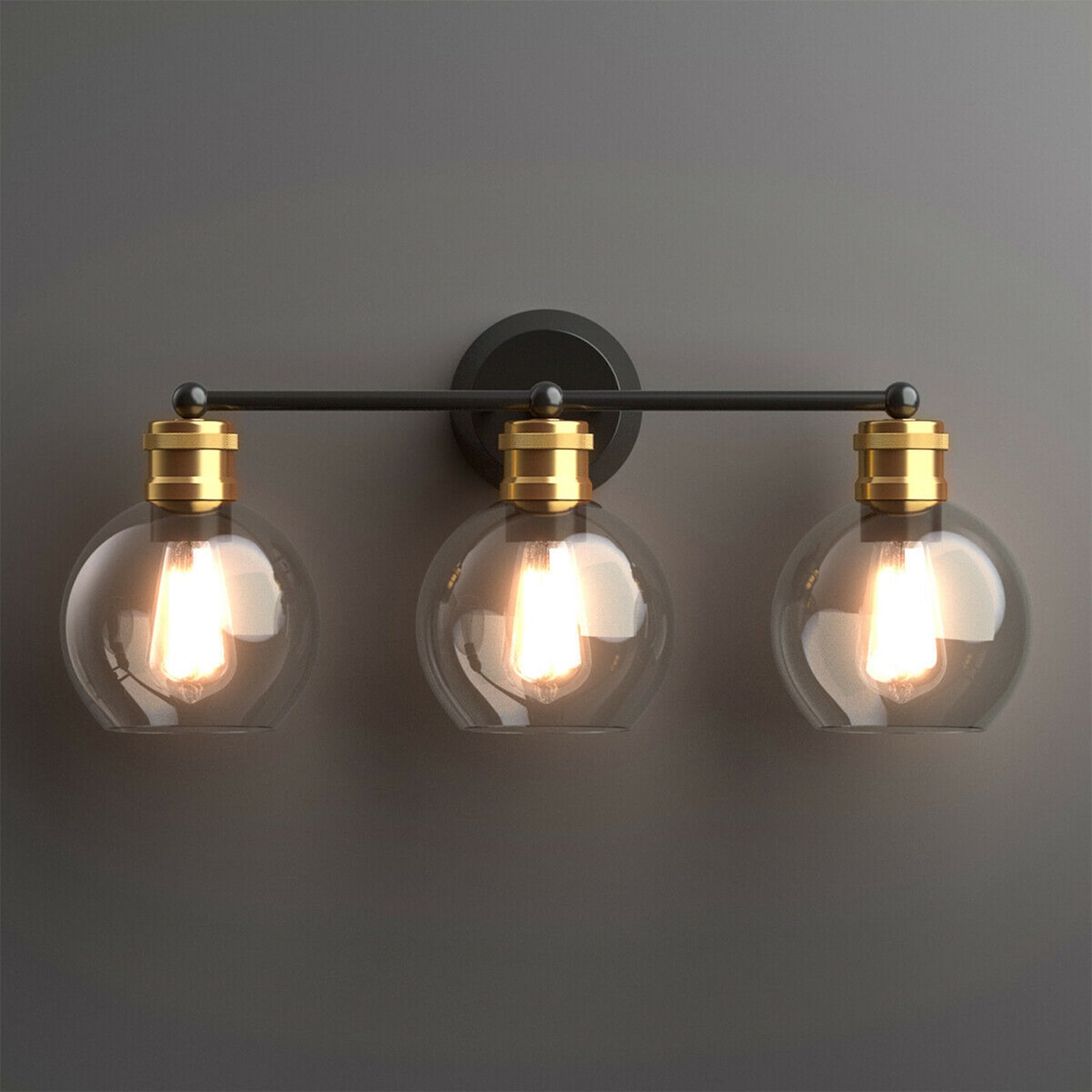 WELLFOR CHY-VL543US CH Modern Bubbled Glass Vanity Lights 7-in 3 -Light Clear Modern/contemporary Vanity light