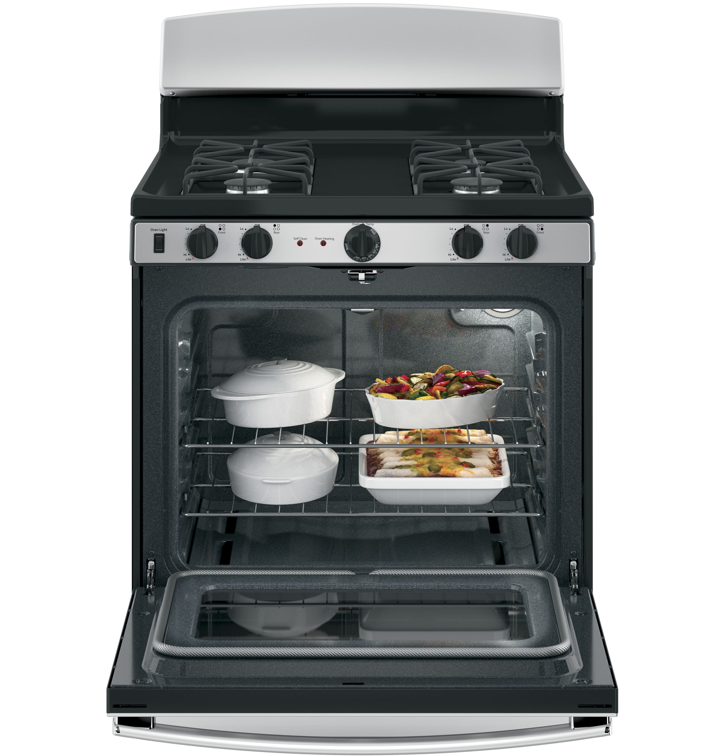 GE 30-in 4 Burners 5-cu ft Self-cleaning Freestanding Gas Range ...