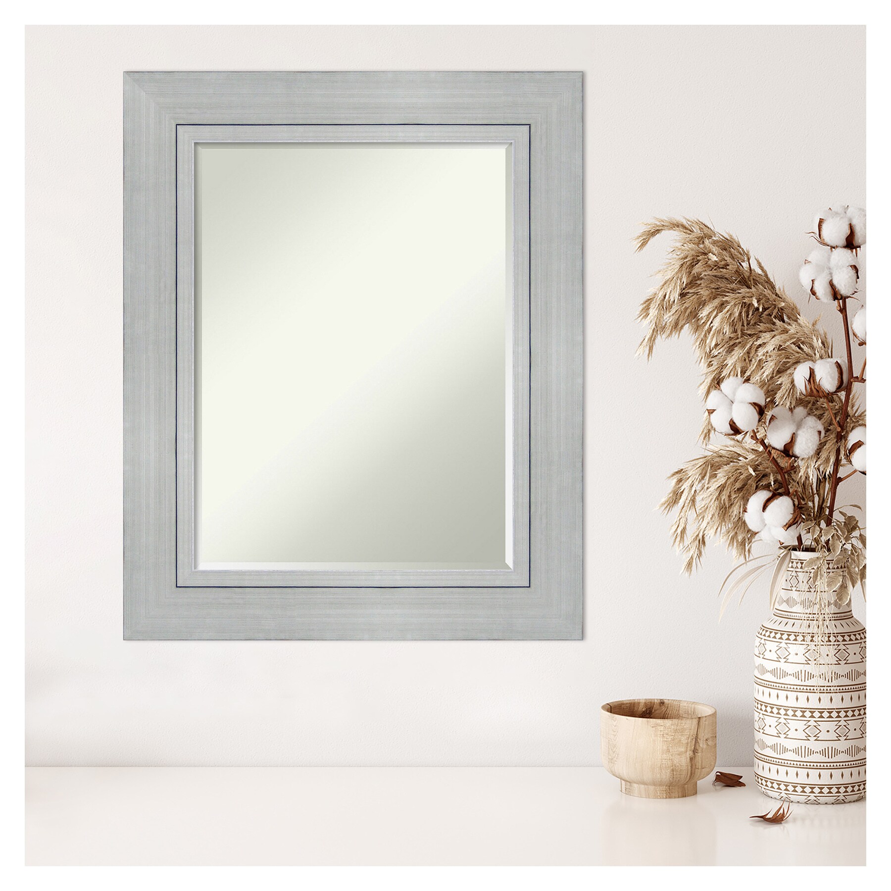 Amanti Art Romano Silver Frame 25.25-in W x 31.25-in H Silver Framed ...