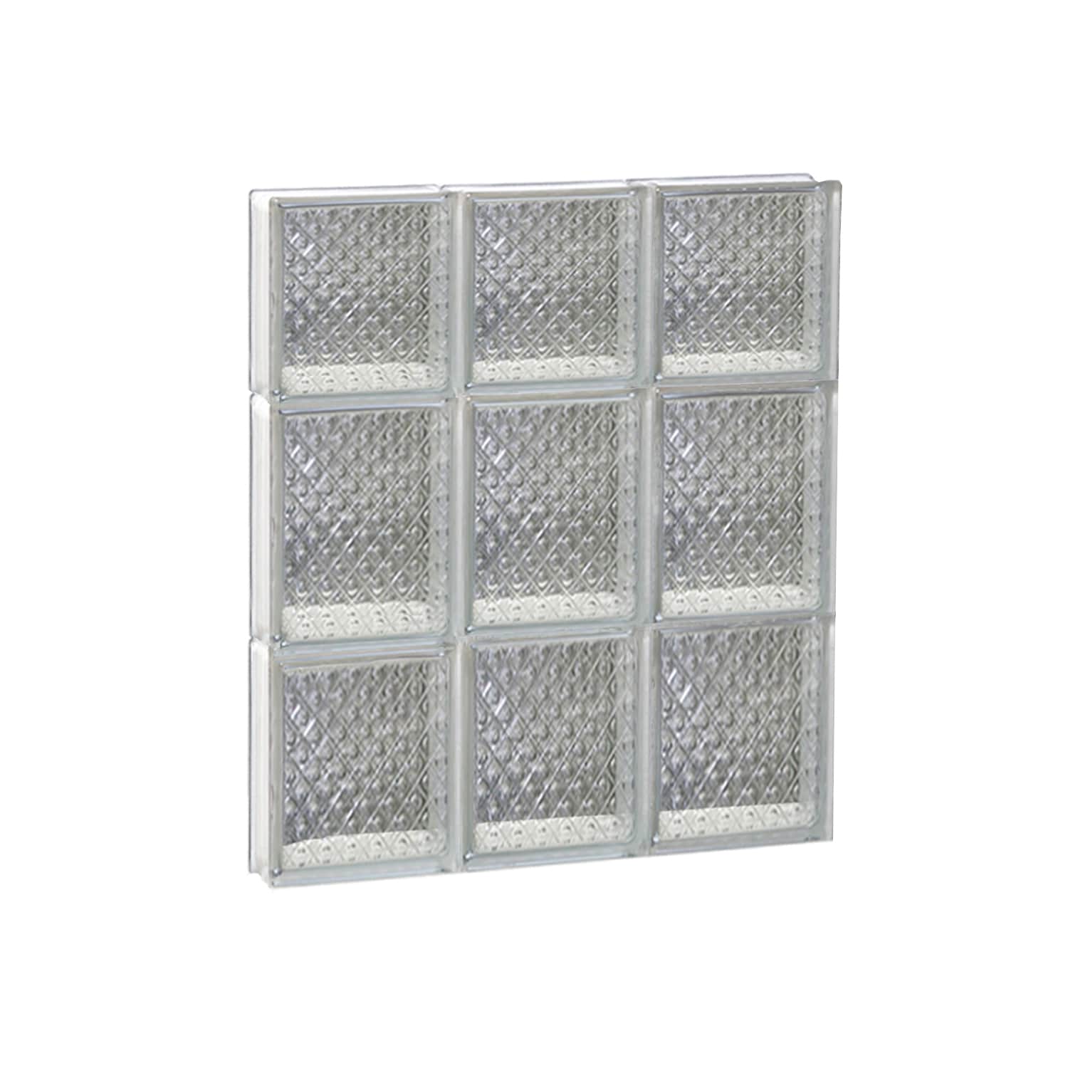 REDI2SET S1822DP Diamond Glass 17-1/4-in x 21-1/4-in Frameless Replacement Glass Block Window