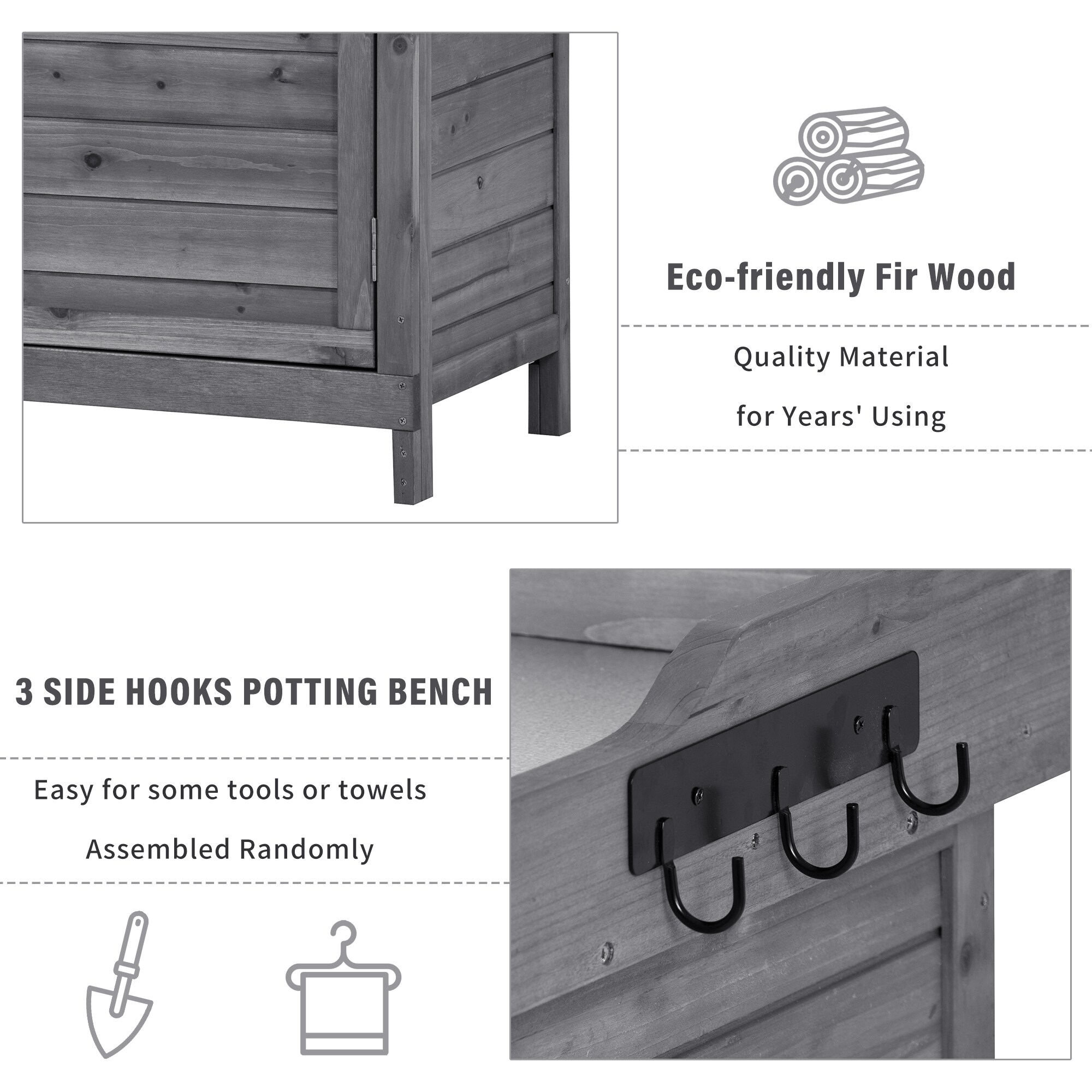 Kahomvis G243-QP717-17 Potting-Benches - View #6