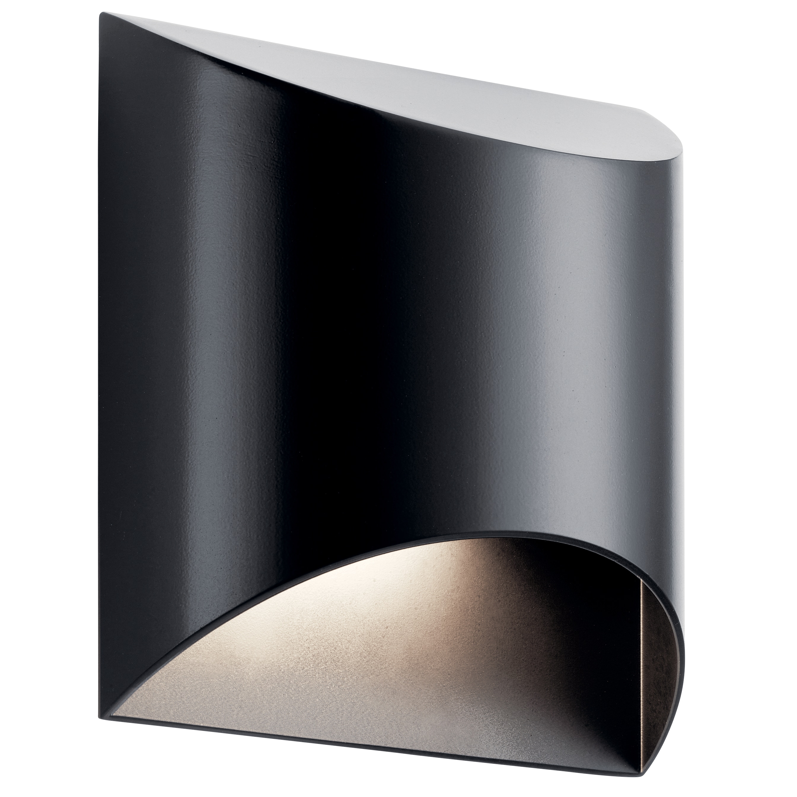 Kichler 49278BKLED Wesley 7.5-in H Black Hardwired Integrated LED Outdoor Wall Light