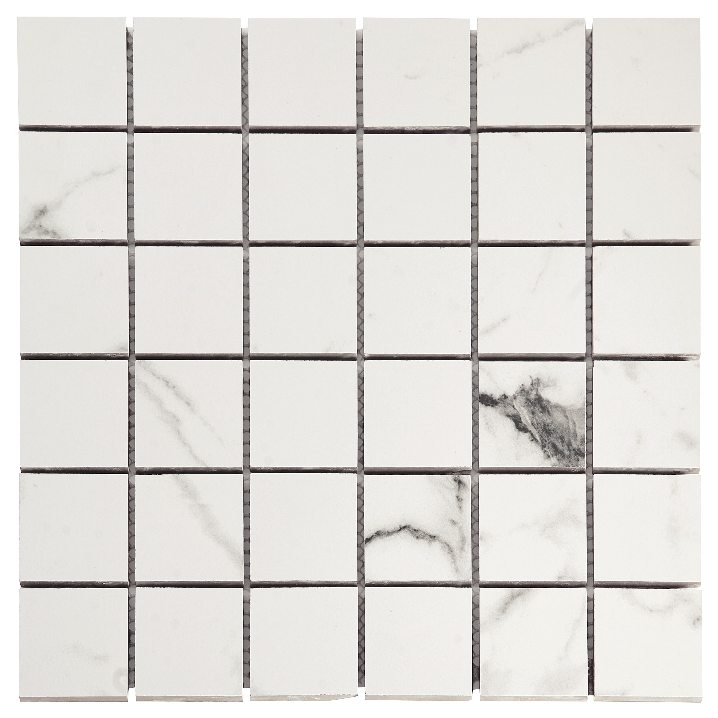 Artmore Tile EXT3RD107390 Sample - Enigma Statuario Venato 4-in x 8-in Matte Porcelain Marble look