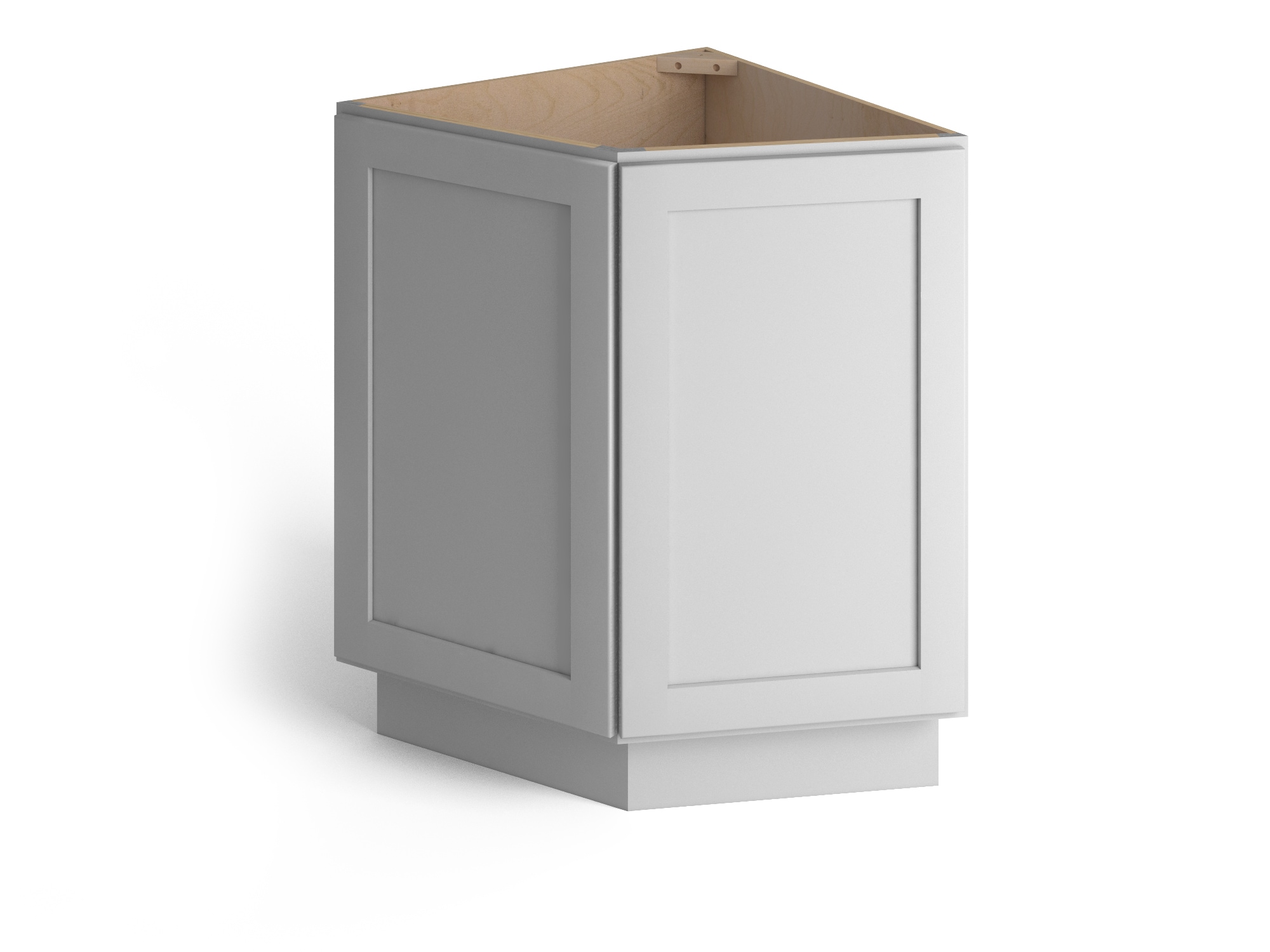 Valleywood Cabinetry Proper Gray 24-in W x 30-in H x 24-in D Proper Gray Birch Diagonal Corner Wall Ready To Assemble Plywood Cabinet (Flat Panel Shaker Style)
