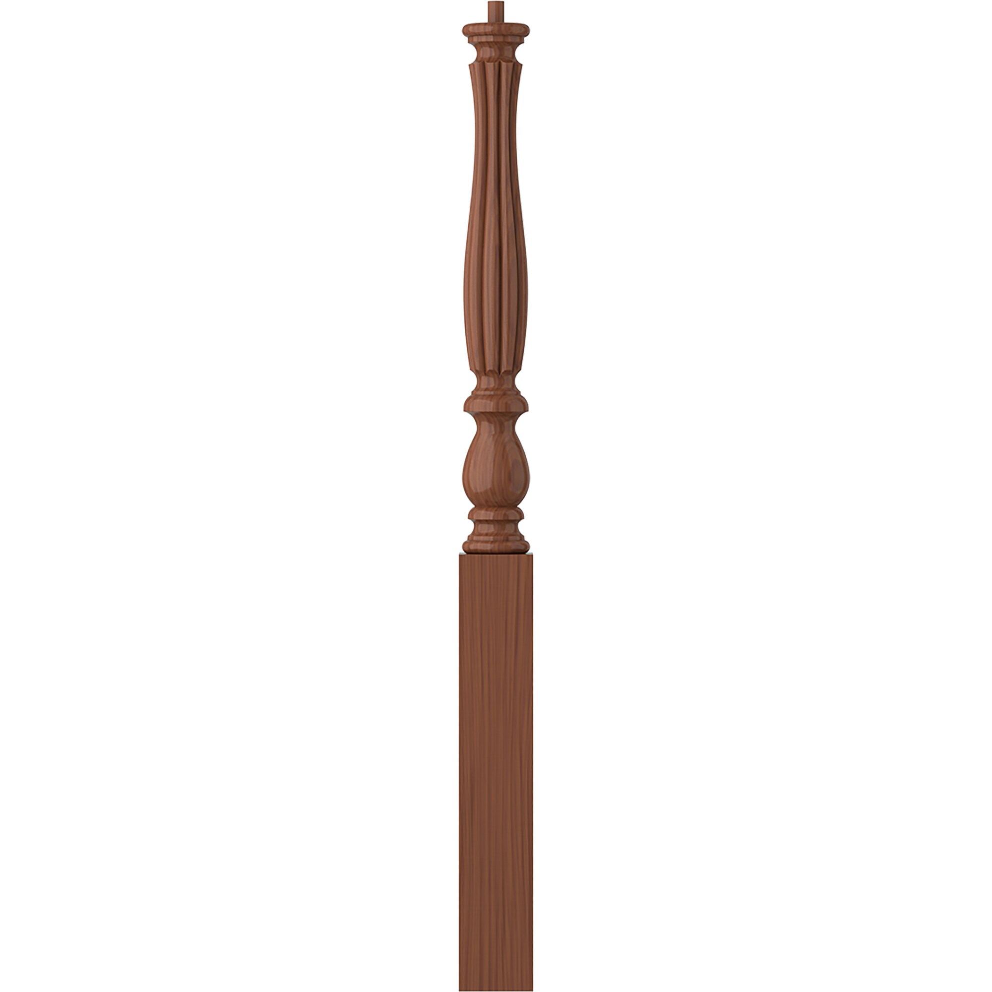 L.J. Smith Stair Systems LJB-3910-C Harbor 43-in x 3.25-in Unfinished Cherry Starting Stair Newel Post