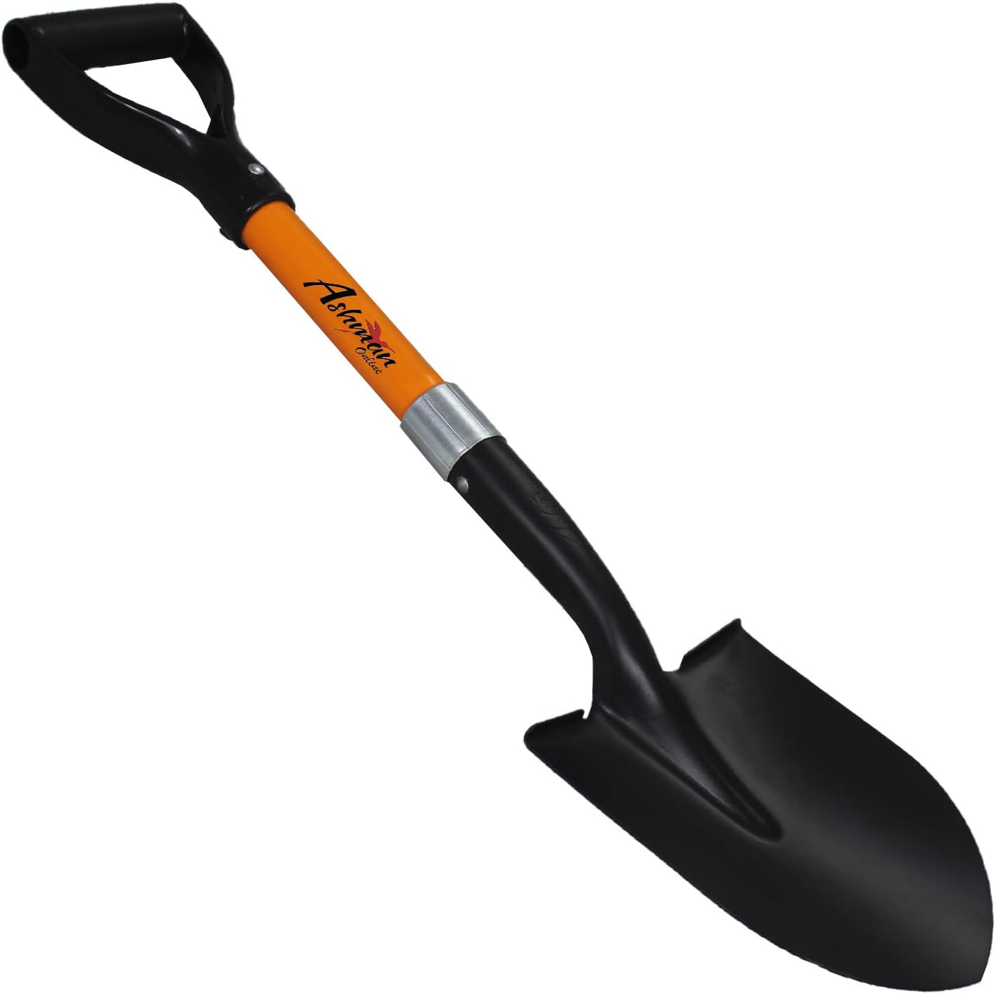 Ashman Online MINIROUNDSHOVEL1PK 19-in Fiberglass D-Handle Digging shovel