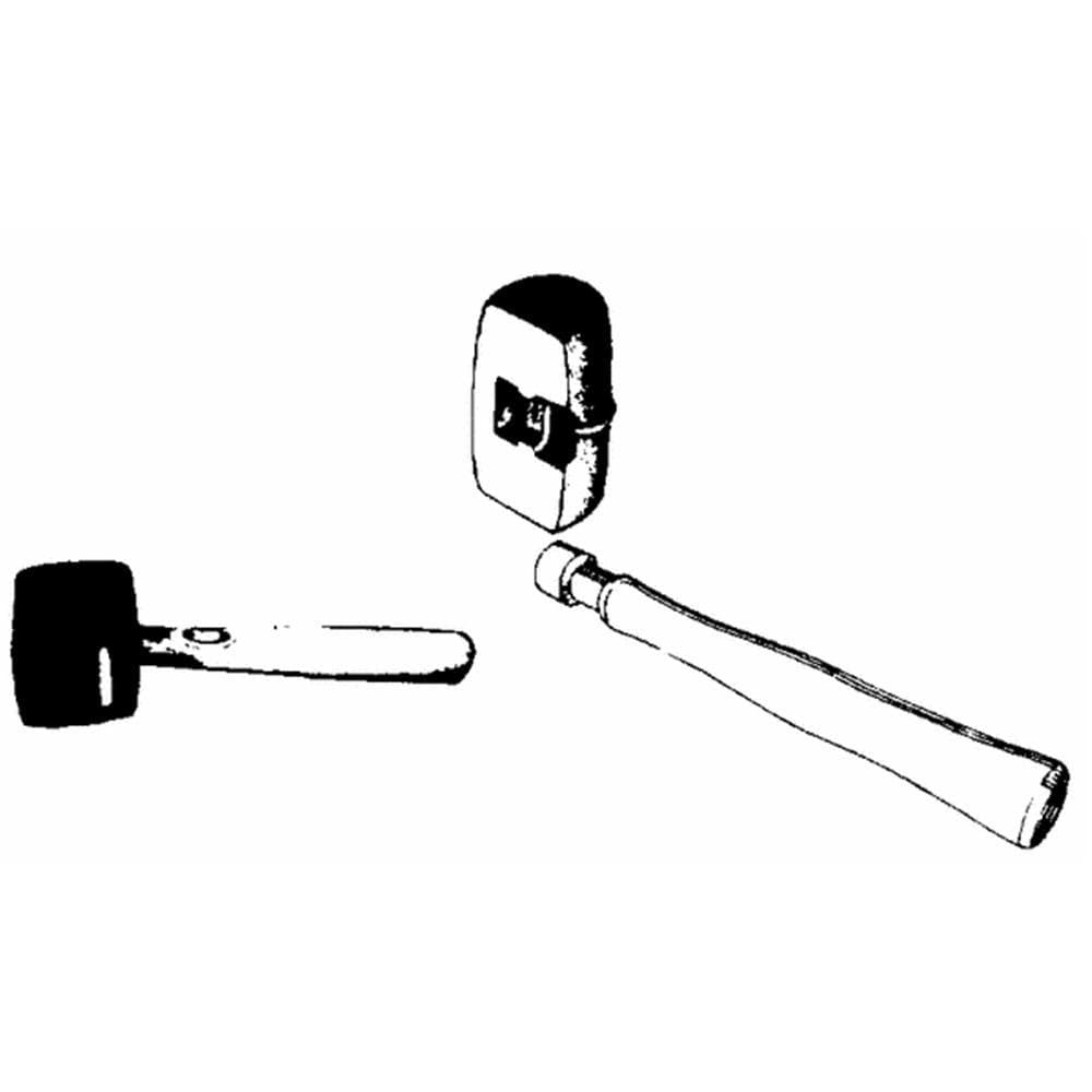 General Schacht Pfister 20 oz Rubber Mallet with 10-5/8 in Wood Handle #2B