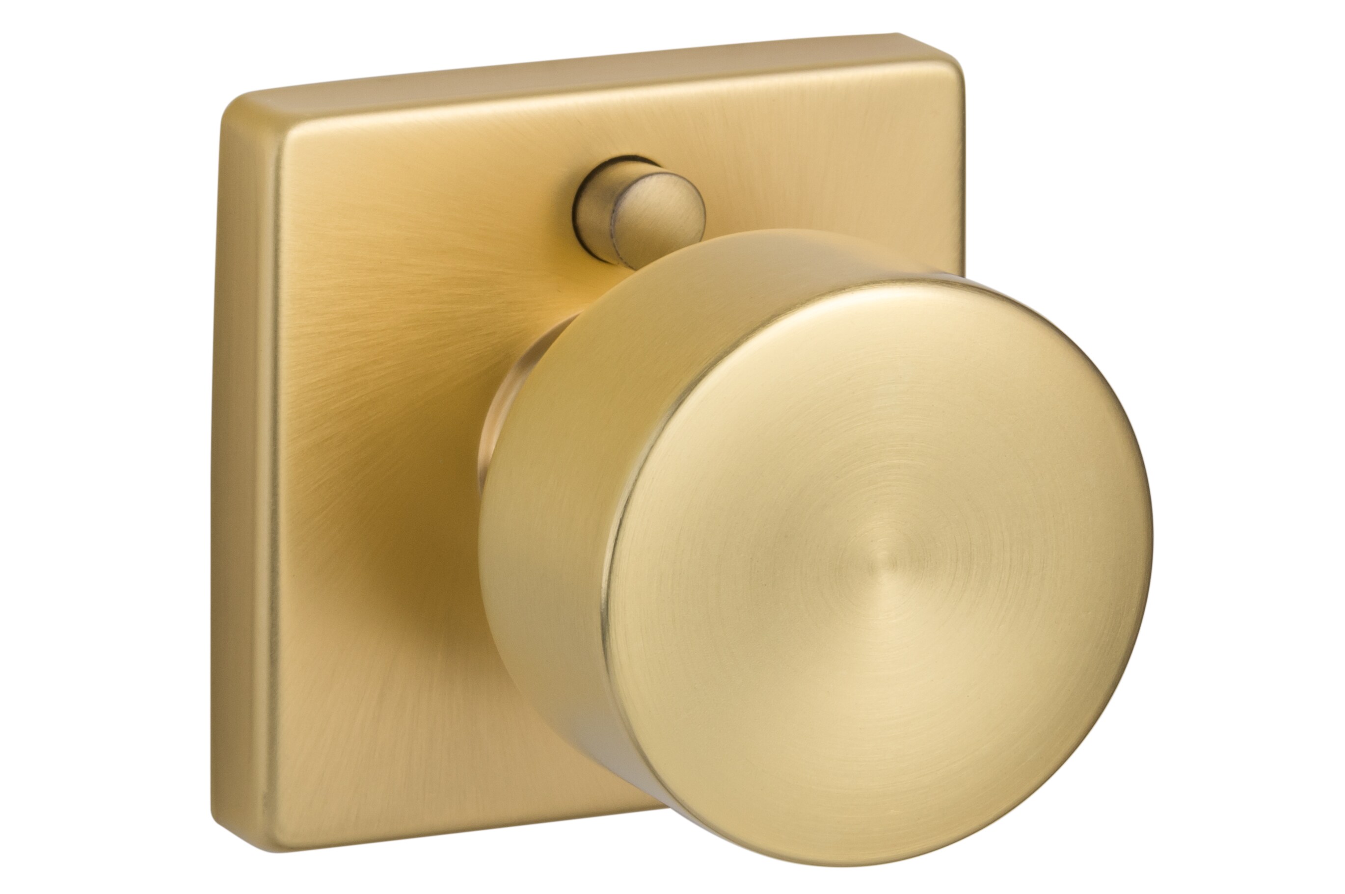 Sure-Loc Hardware Satin Brass Interior Passage Door Knob in the