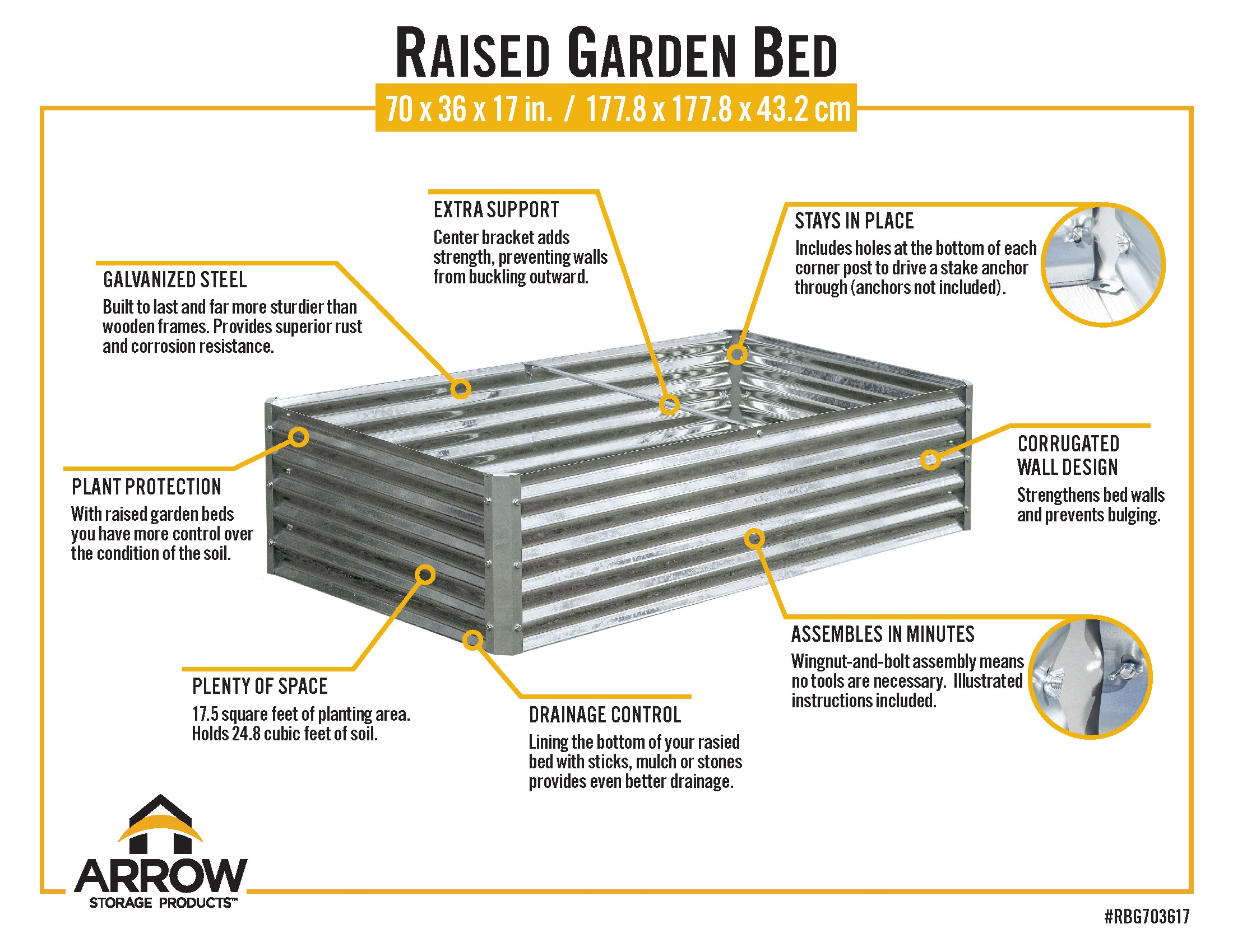 Arrow RBG703617 Raised-Garden-Beds - View #6