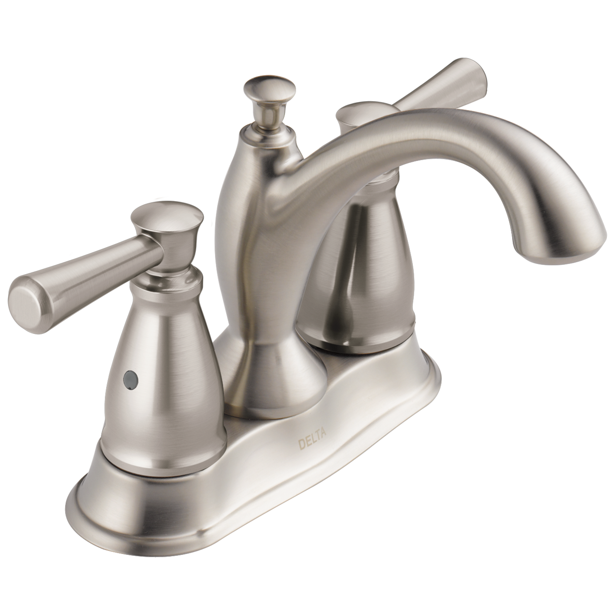 Delta Linden Stainless 2handle 4in centerset WaterSense Midarc