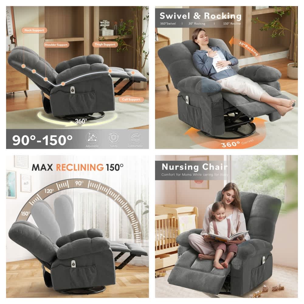 Coolbibila ANNA-RECLINER-GRAY chairs - View #5