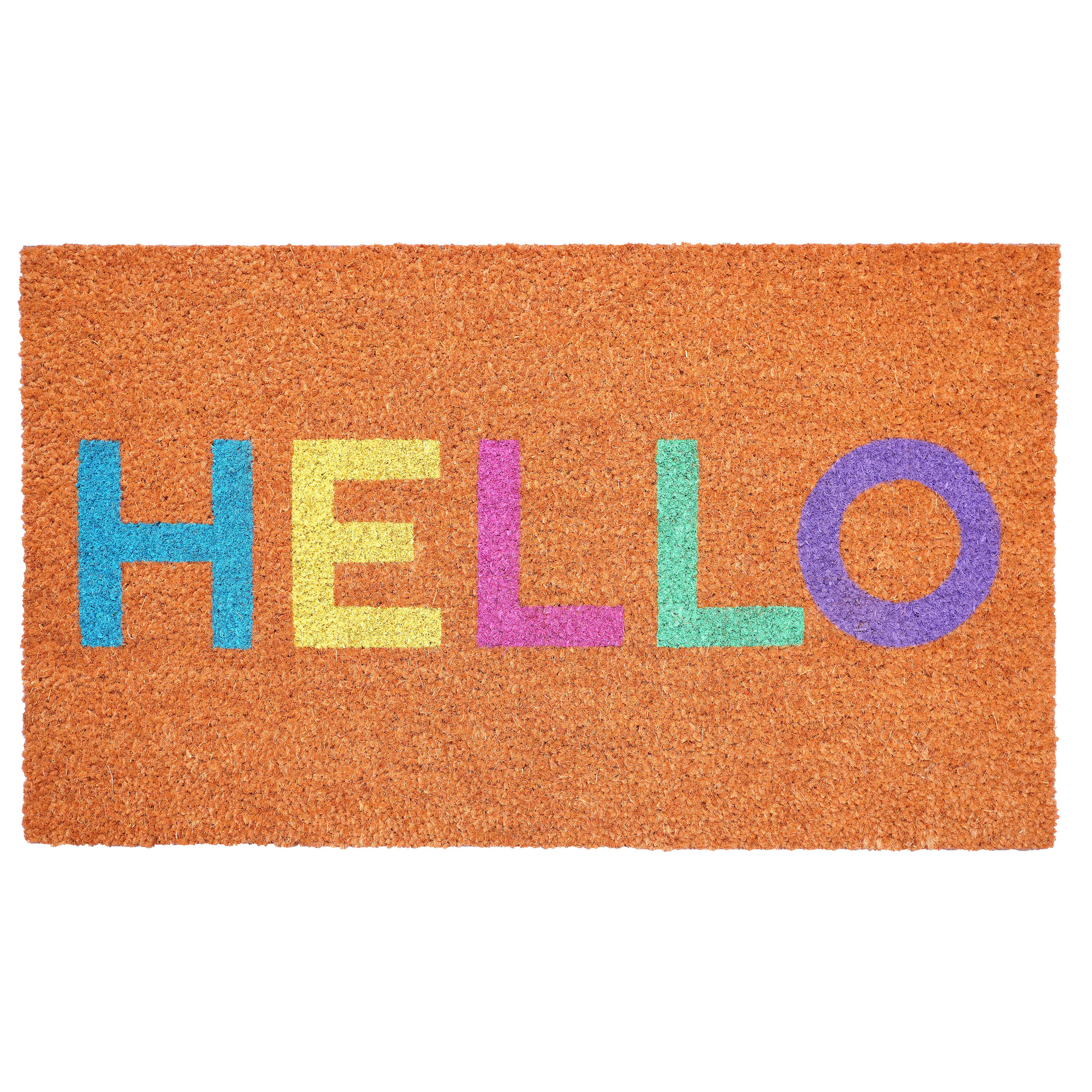 Callowaymills 107931729 1-1/2-ft x 2-1/2-ft Natural, Black Coir/Vinyl Rectangular Indoor or outdoor Decorative Door mat
