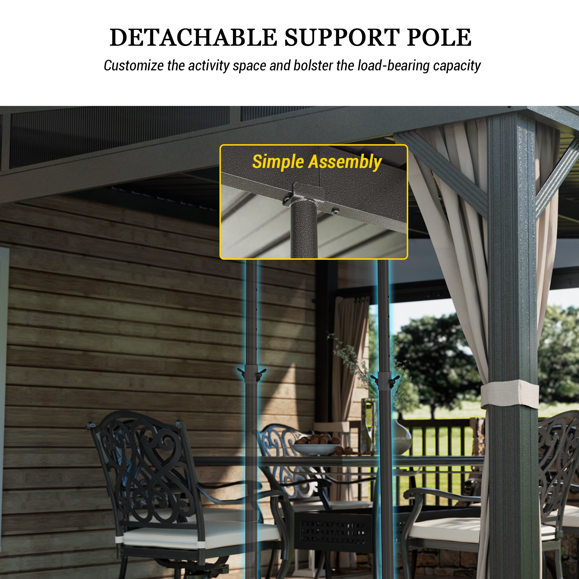 Clihome CL-06LYKQ1014B Wood-Resin-Gazebos - View #16