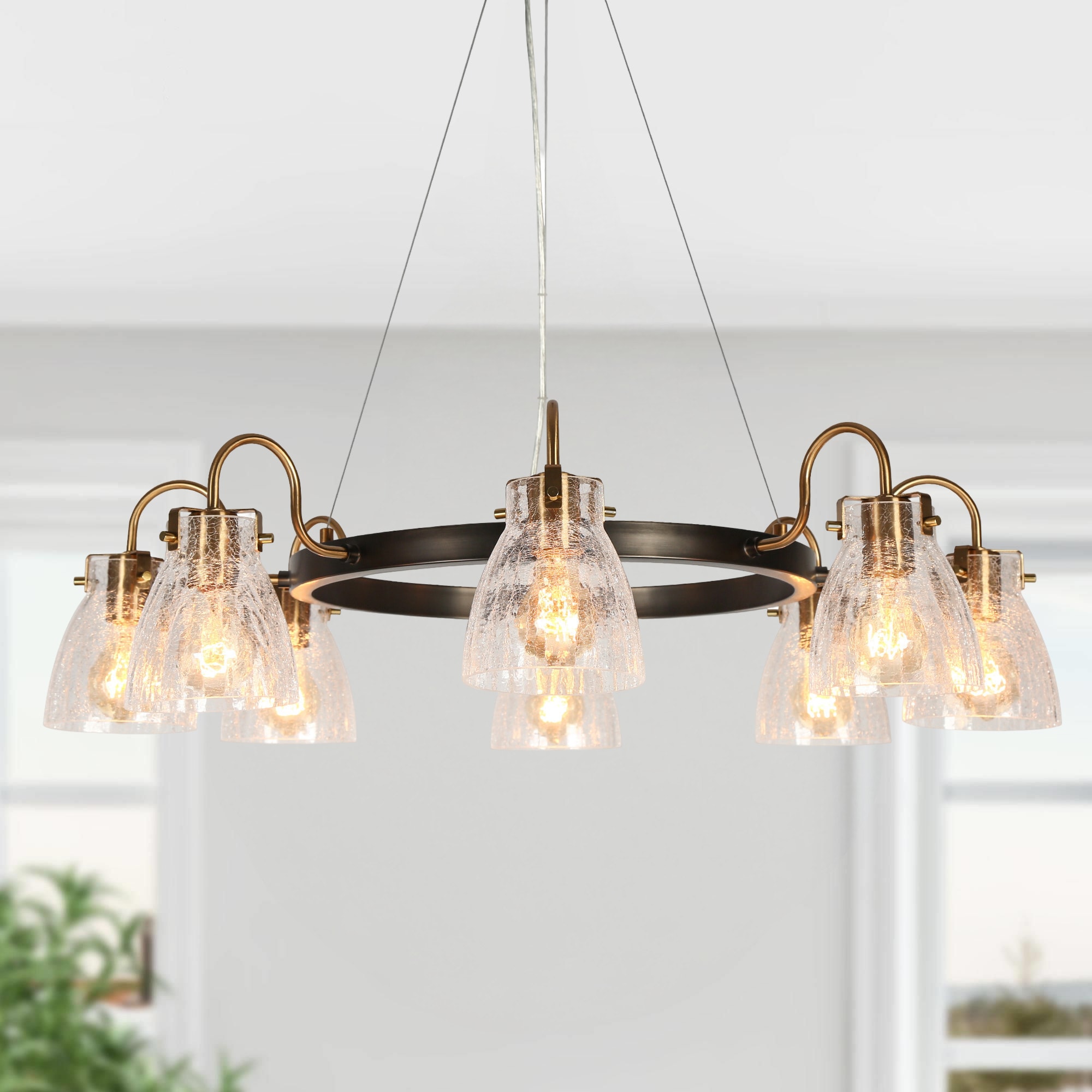 LNC LRBJ3EB80C8C8C Aidtyrtm 8 -Light Matte Black Modern/contemporary For Use in Bedrooms, Dining Rooms, Foyers, Kitchens, Living Rooms Chandelier
