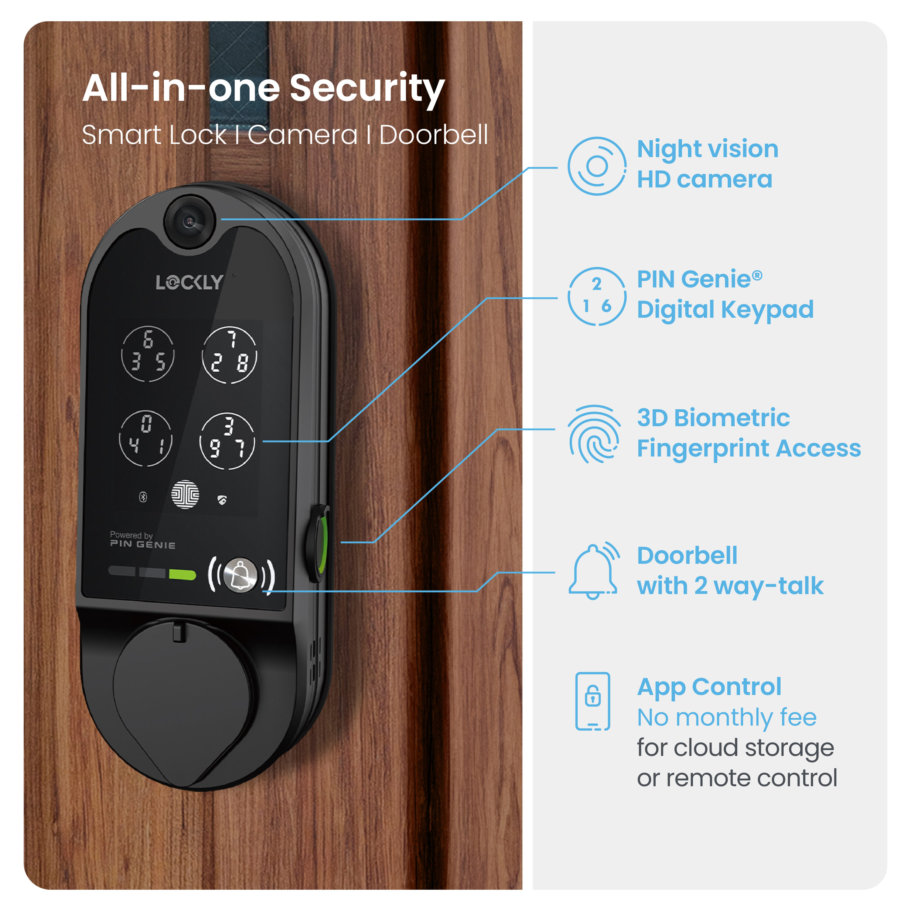 Lockly PGD798 MB Electronic-Door-Locks - View #2