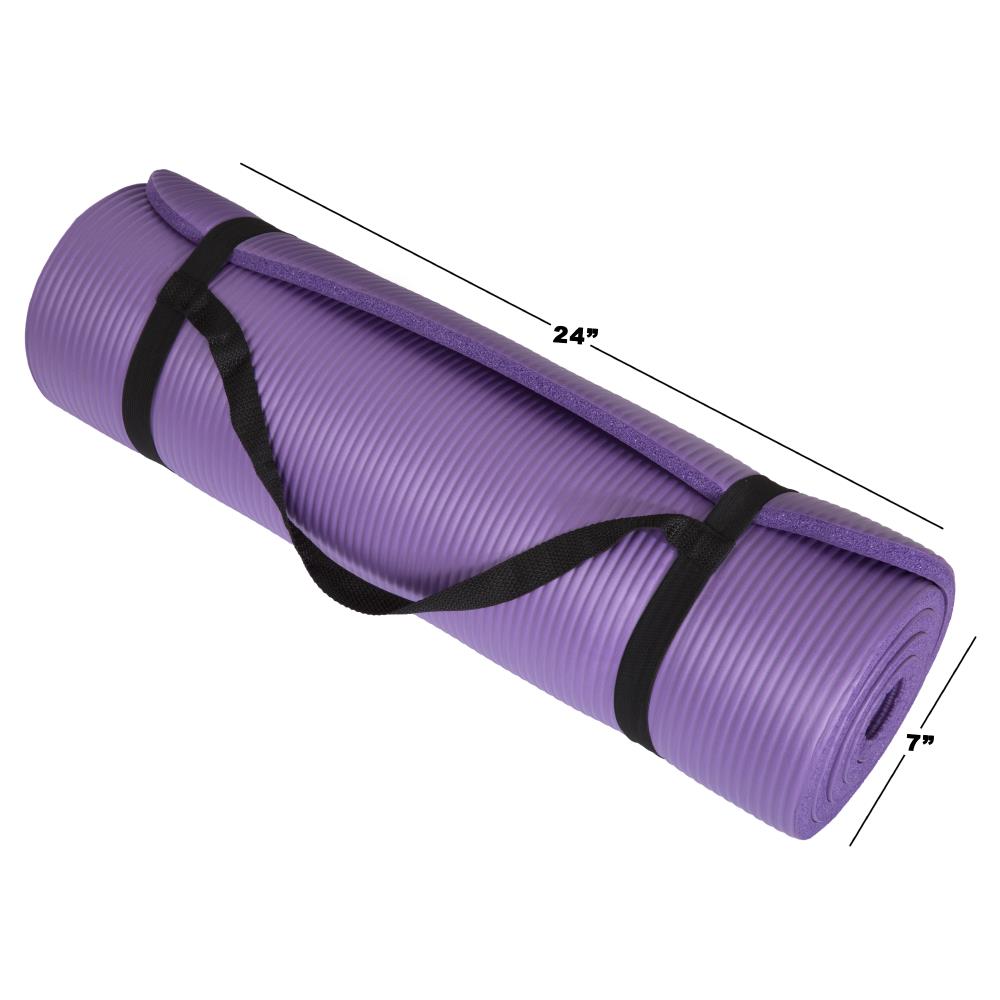 Shop Generic Yoga Mats Small 15 Mm Thick And Durable Yoga Mat To PURPLE  Online
