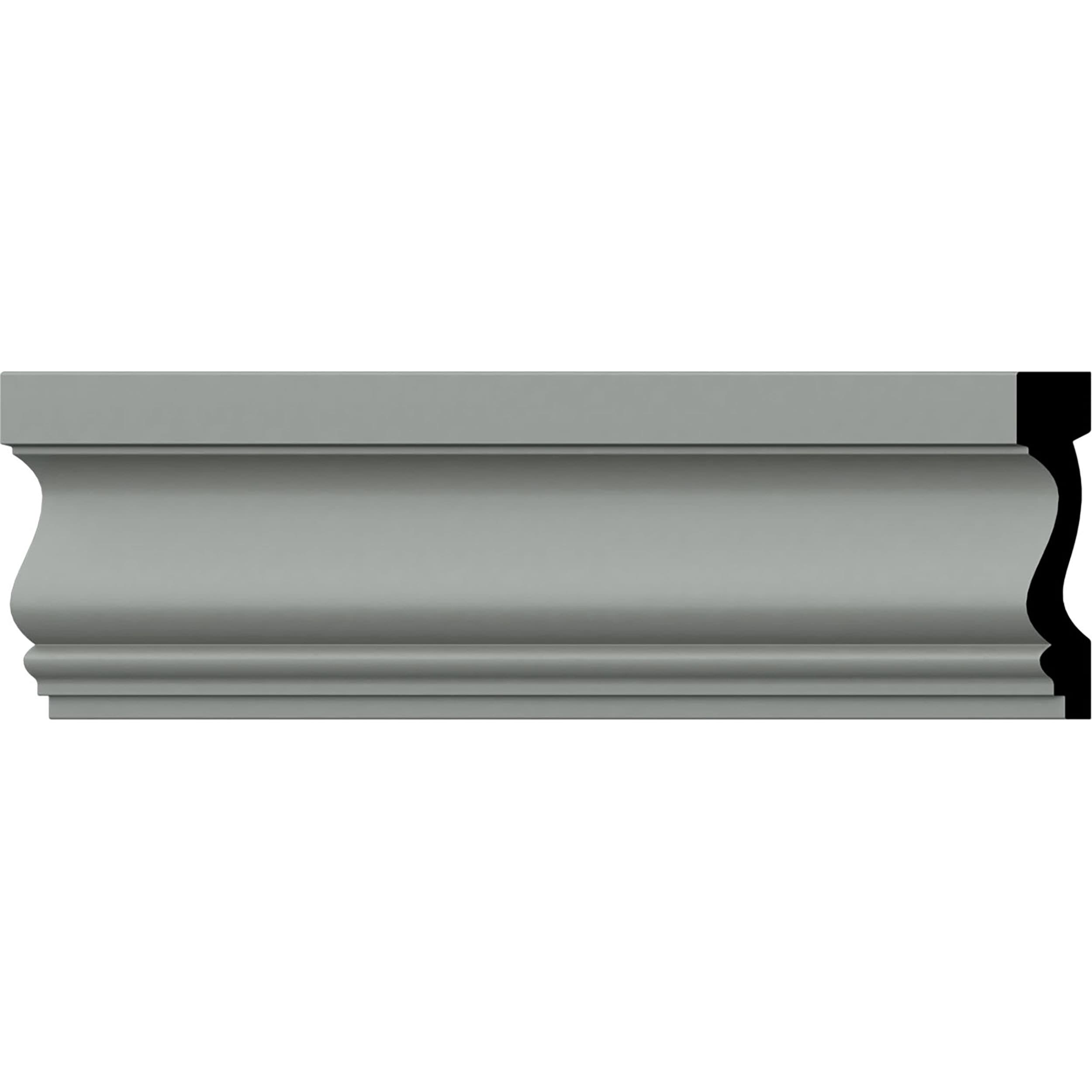 Ekena Millwork PML03X00HO Holmdel 3-1/2-in x 7-ft 10-1/2-in Primed Urethane 169387 Chair rail Moulding