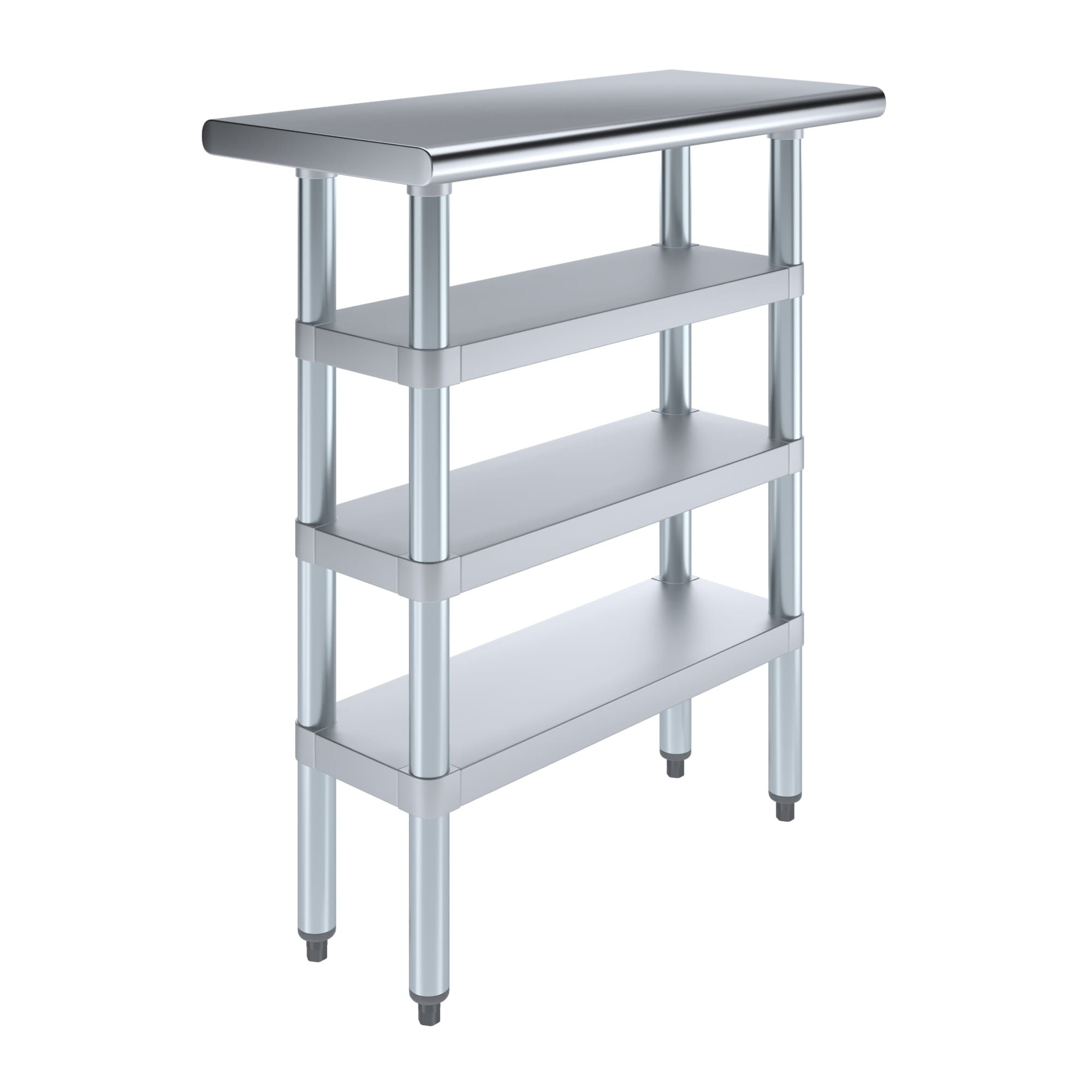 Amgood 14 in. x 30 in. Stainless Steel Table With Three Undershelves #LWT-1430-3SH