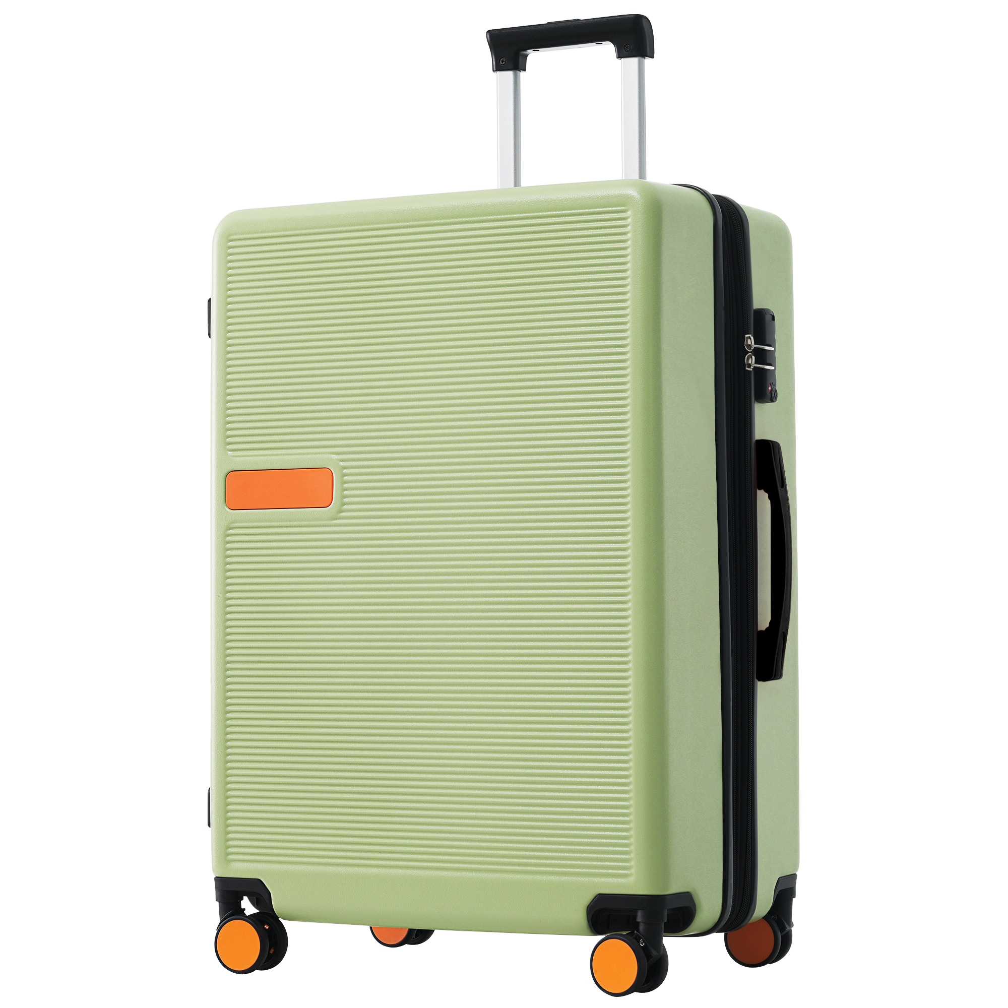 Flynama L-315371AAN 18.5'' x 12.2'' x 28.7'' Green Plastic Hardshell Suitcase