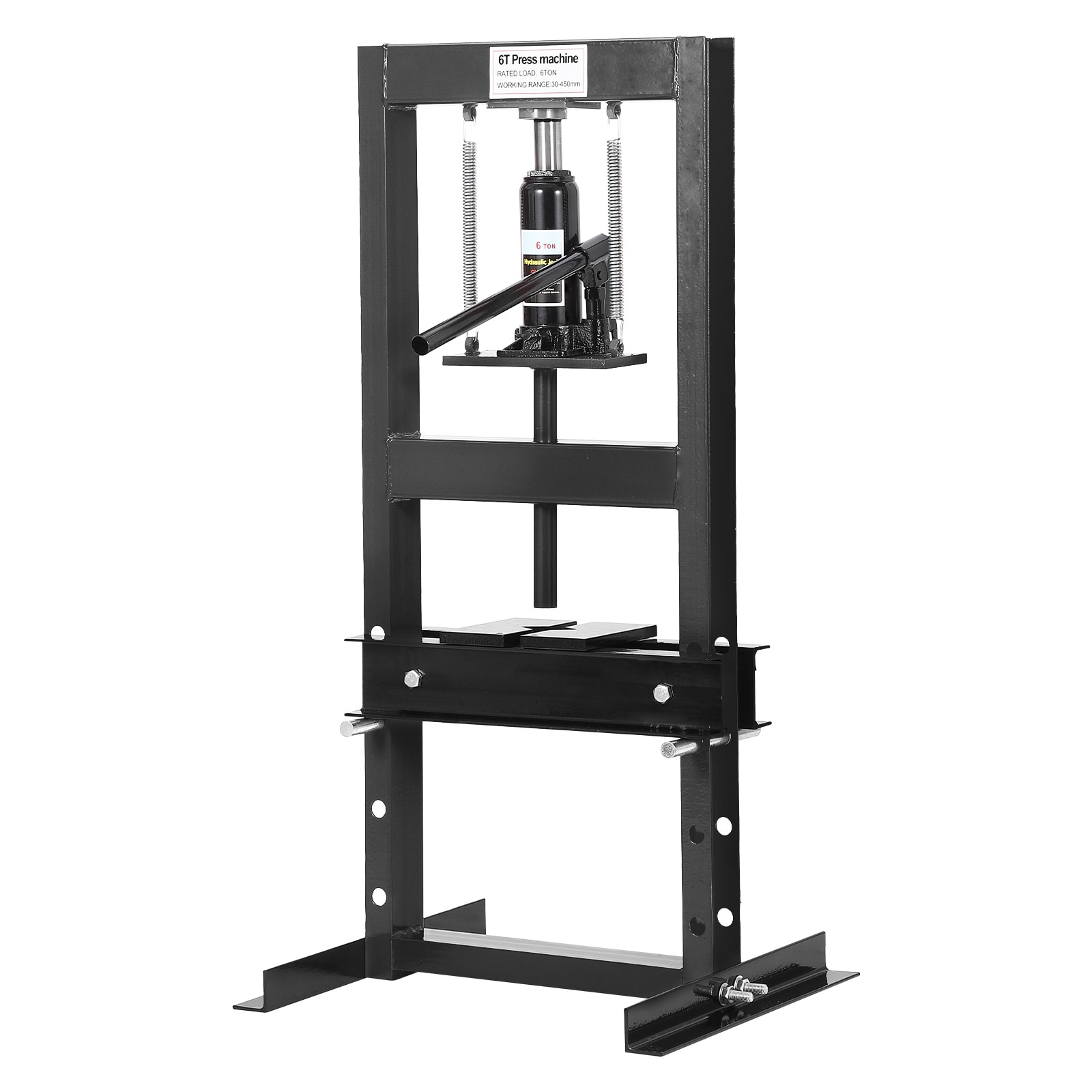 Aoile 6 Ton Q235 Steel Hydraulic Shop Press H Frame Workshop Press With a pair of gloves