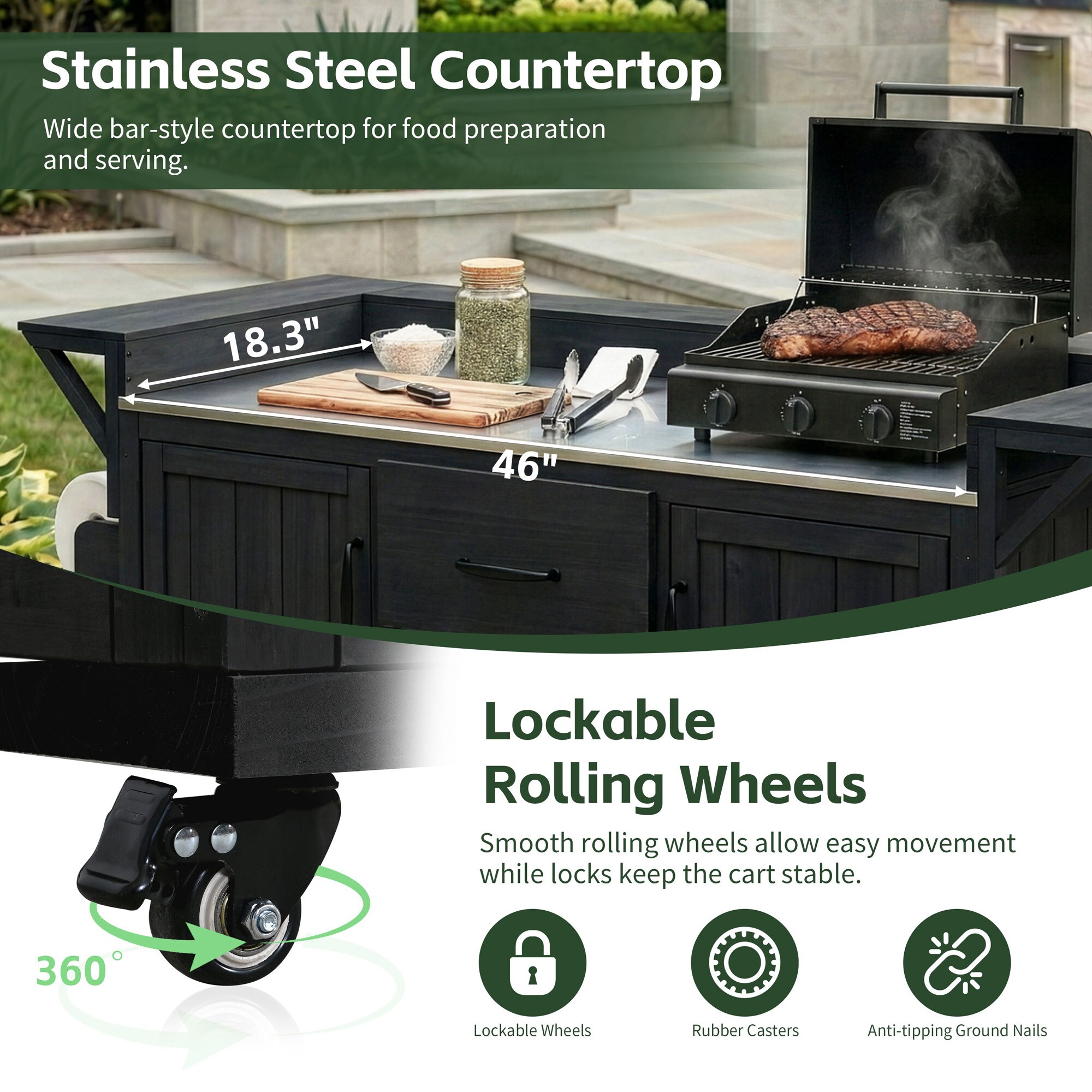 ModernLuxe L3P-N717P404327B Outdoor-Carts - View #17
